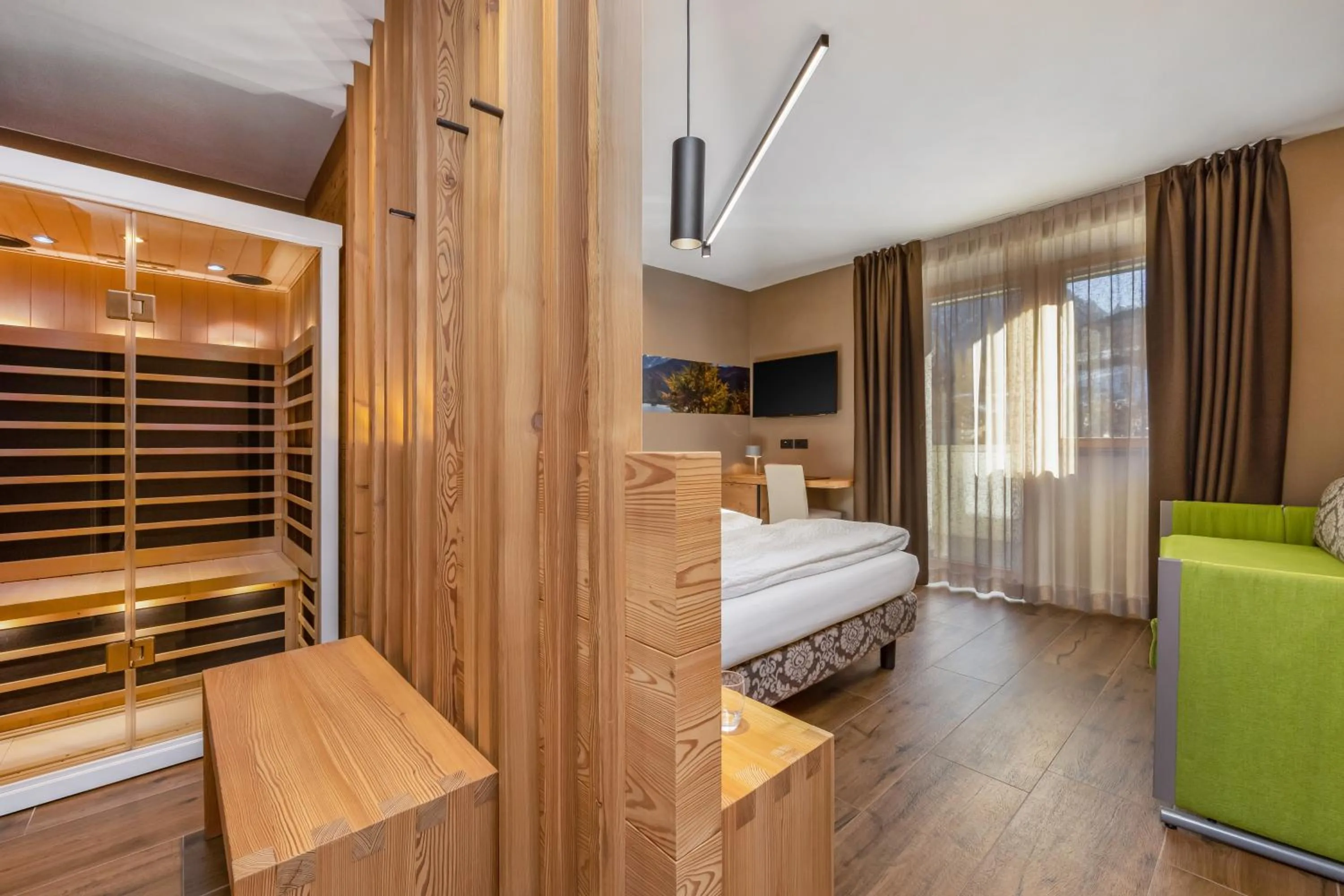 Sauna, Bed in Hotel Vittoria - Ricarica l'anima