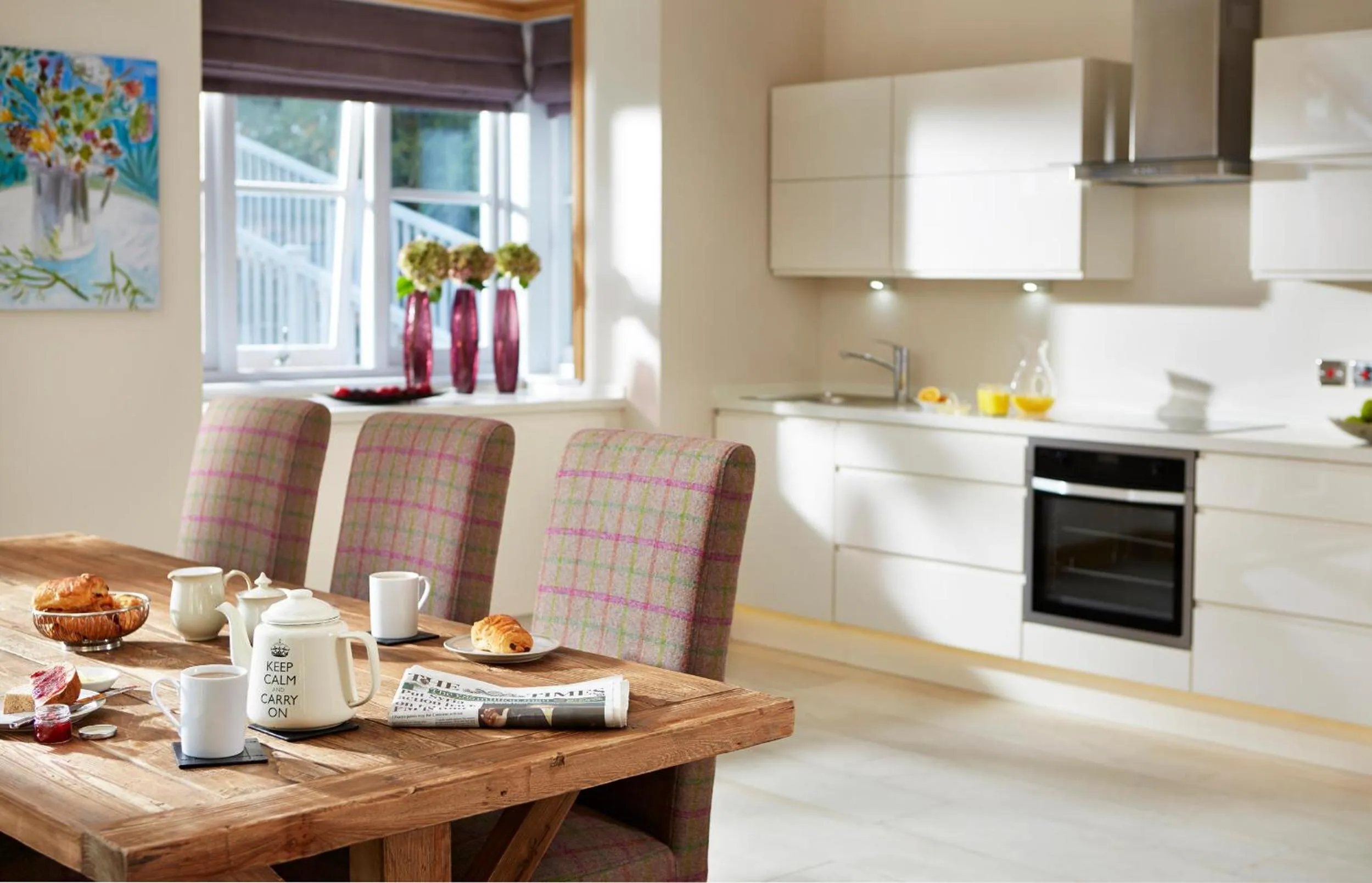 Kitchen or kitchenette in Alexander House Hotel & Utopia Spa