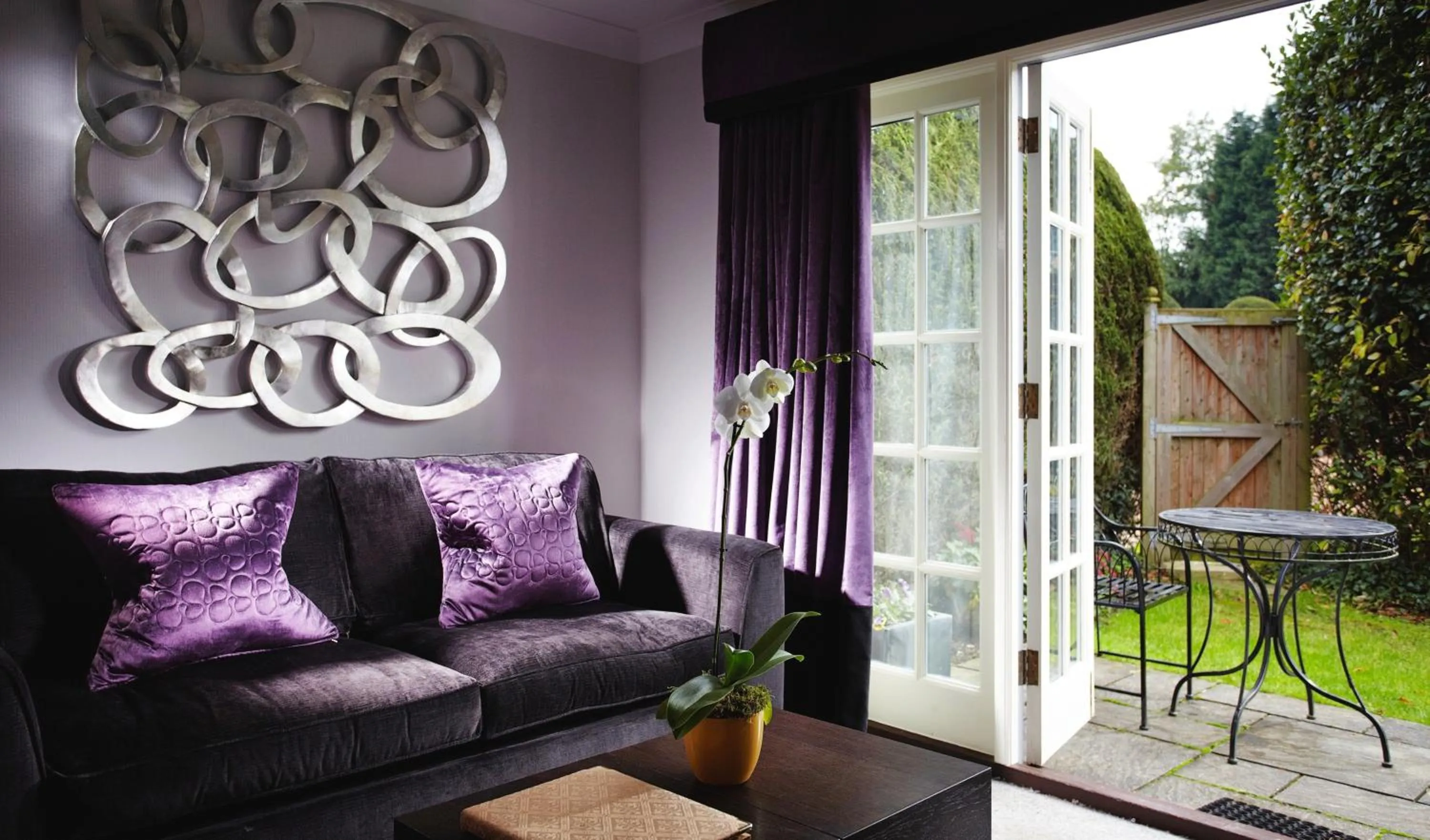 Patio in Langshott Manor - Luxury Hotel Gatwick