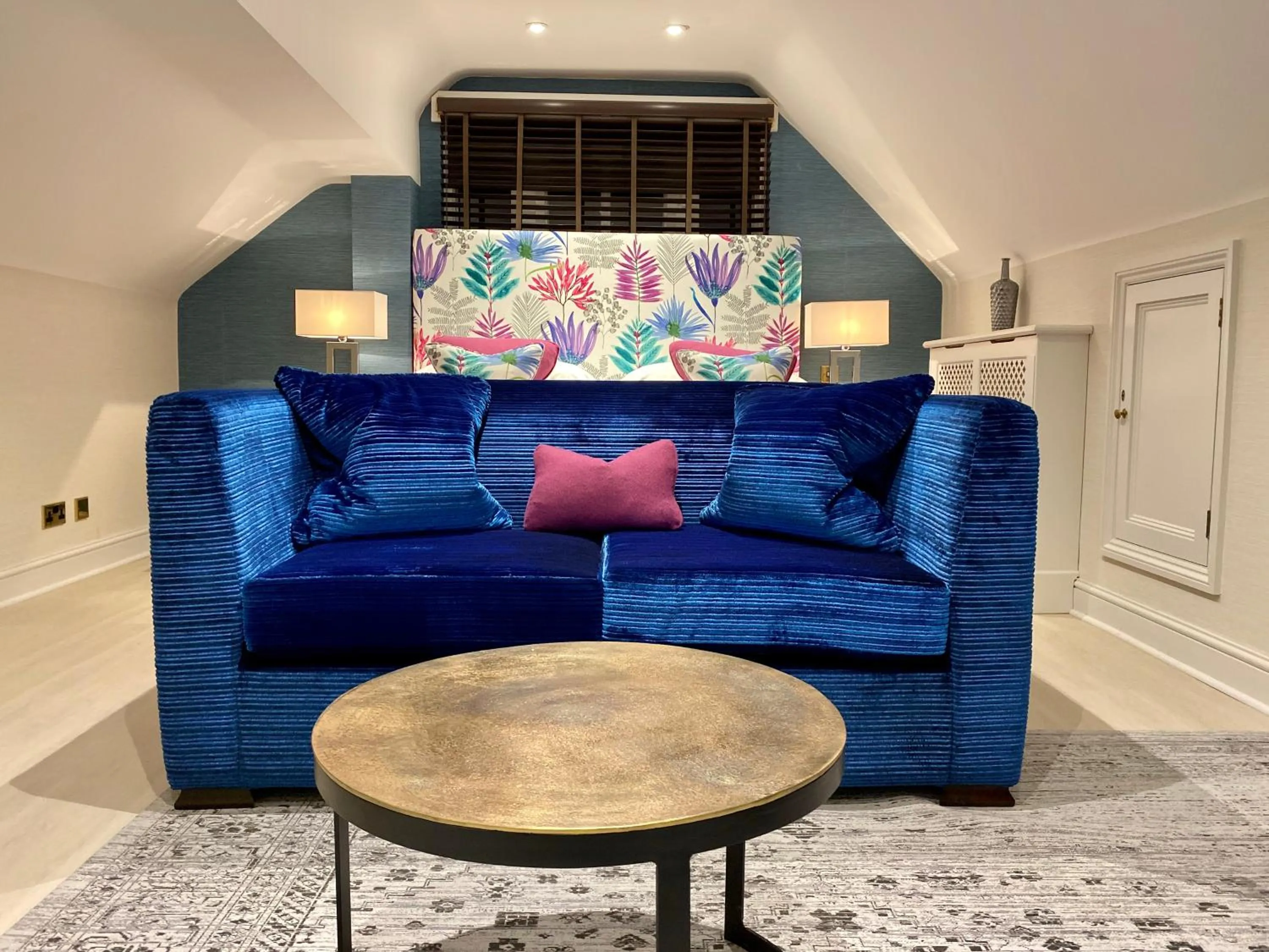 Seating area in Langshott Manor - Luxury Hotel Gatwick