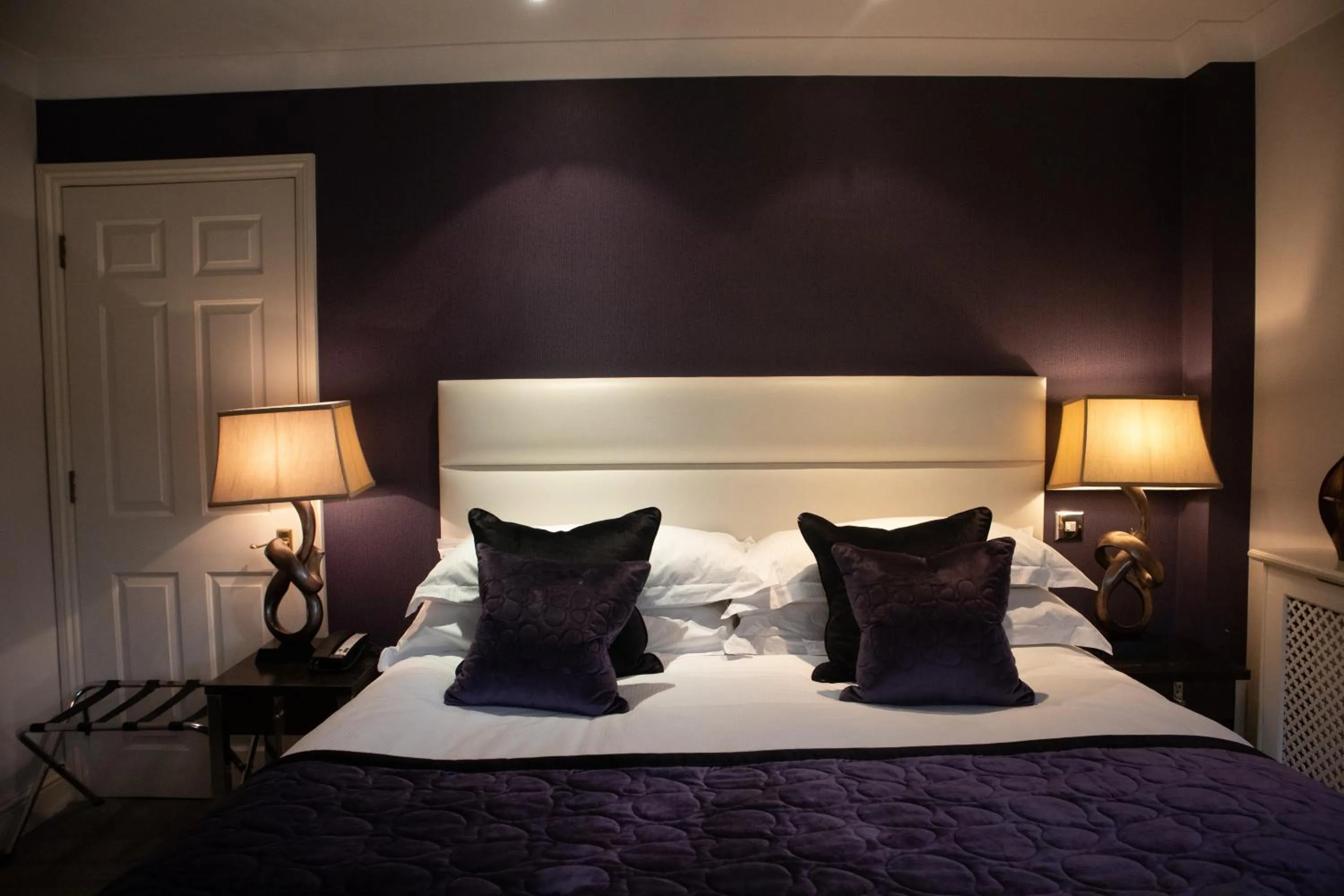 Night, Bed in Langshott Manor - Luxury Hotel Gatwick