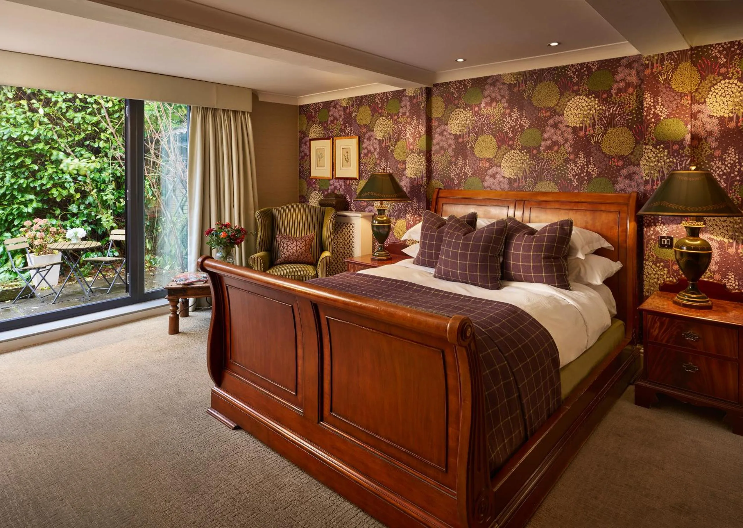 Bed in Langshott Manor - Luxury Hotel Gatwick
