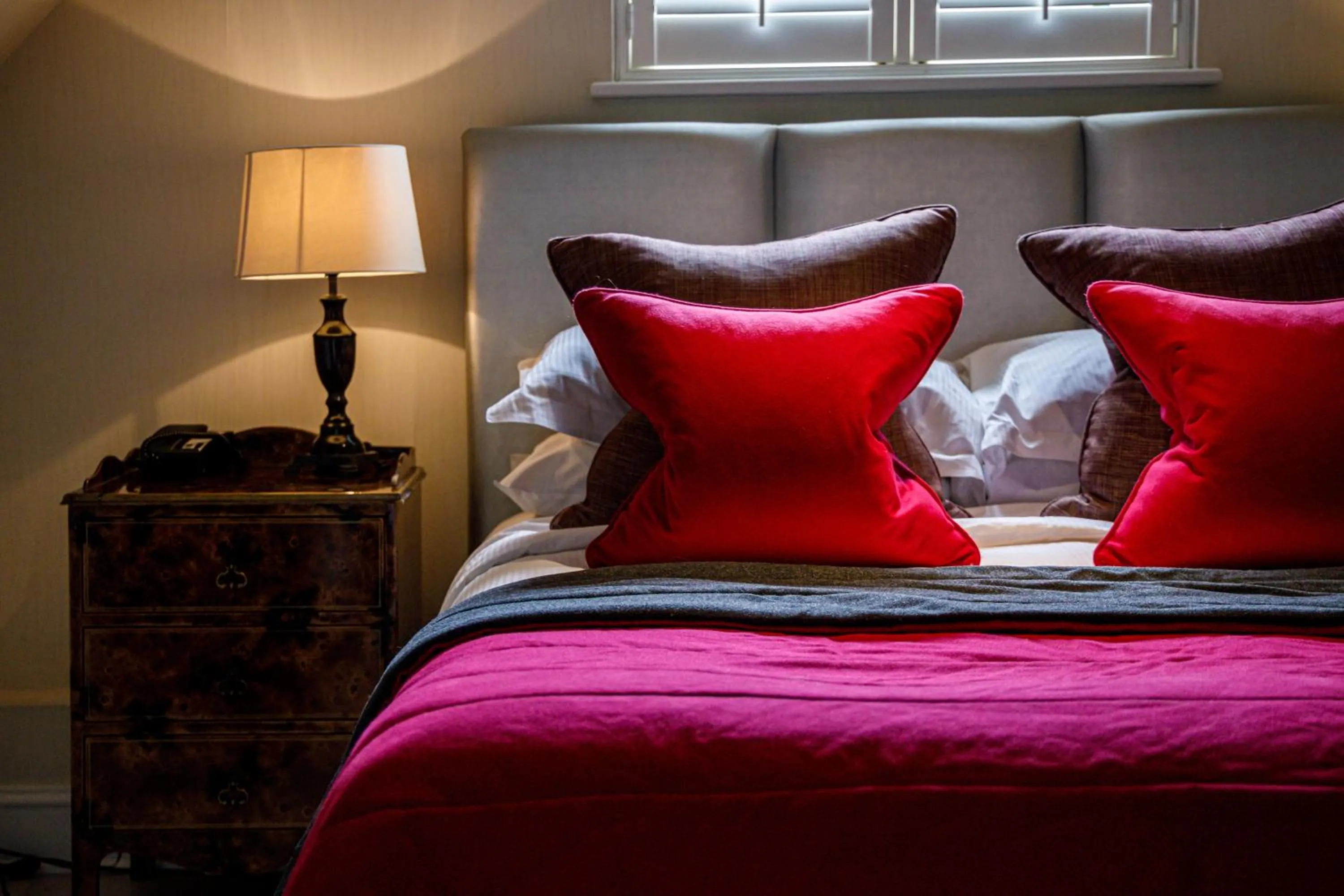 Bed in Langshott Manor - Luxury Hotel Gatwick