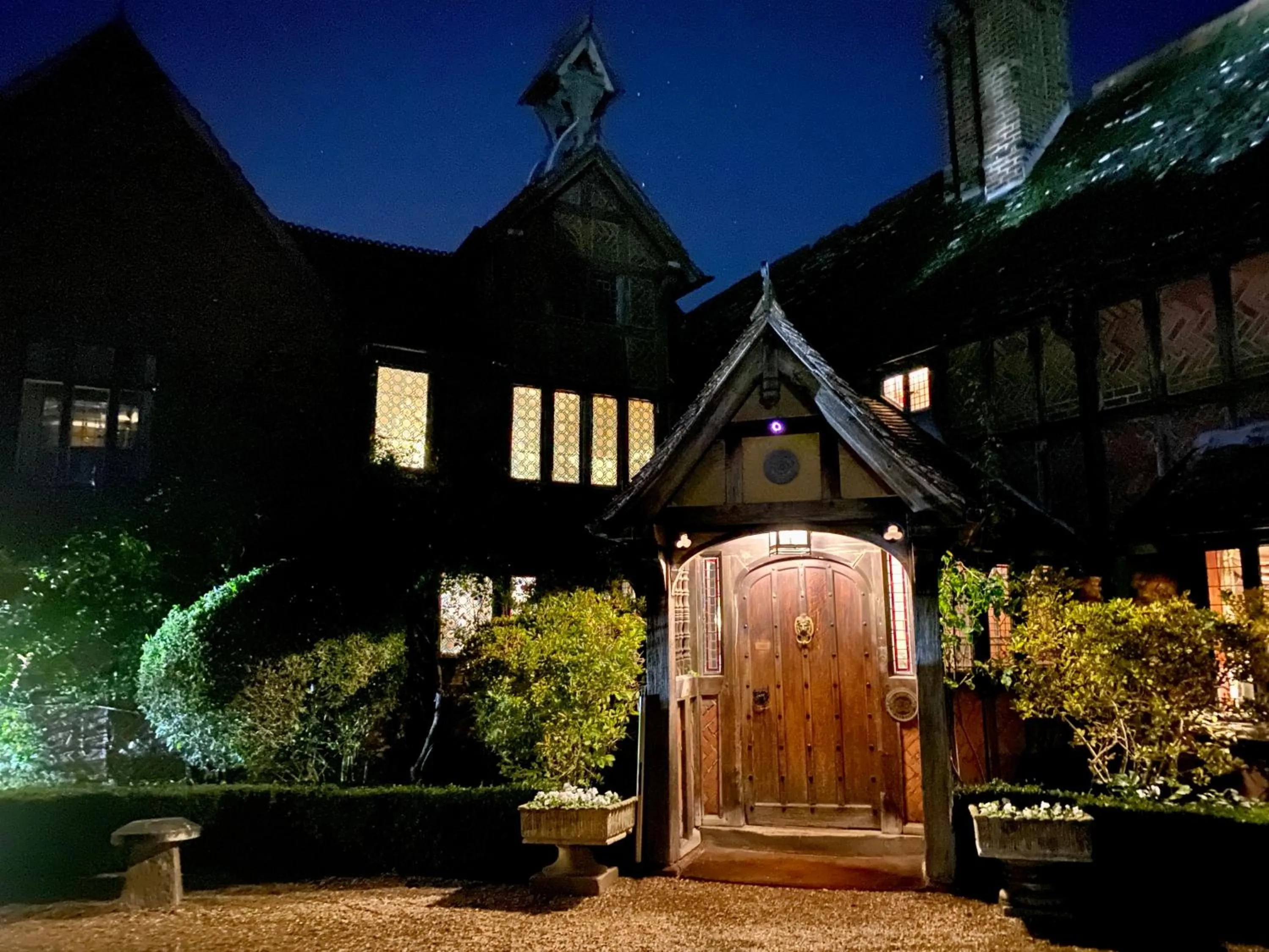 Facade/entrance in Langshott Manor - Luxury Hotel Gatwick