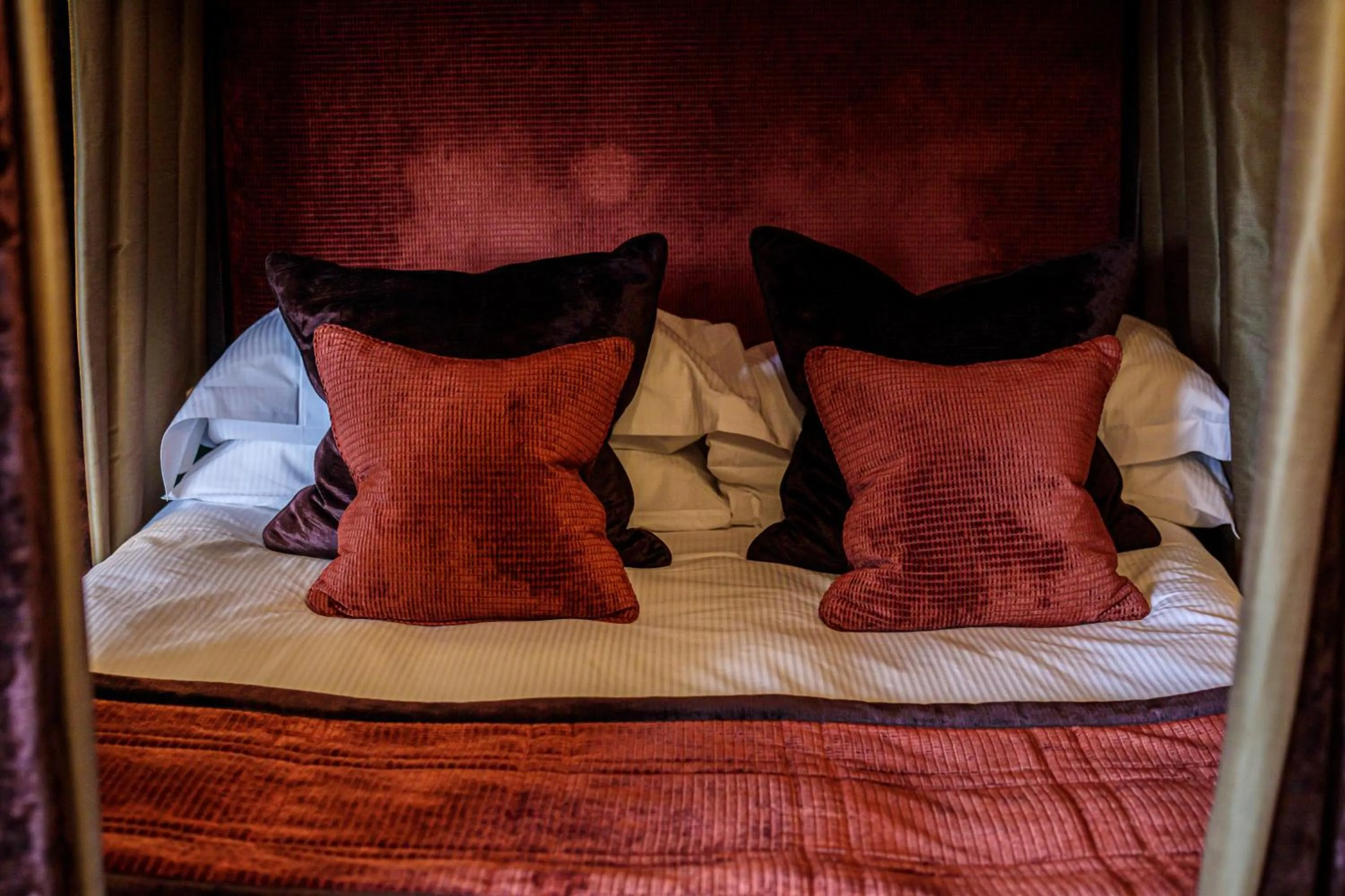 Bed in Langshott Manor - Luxury Hotel Gatwick