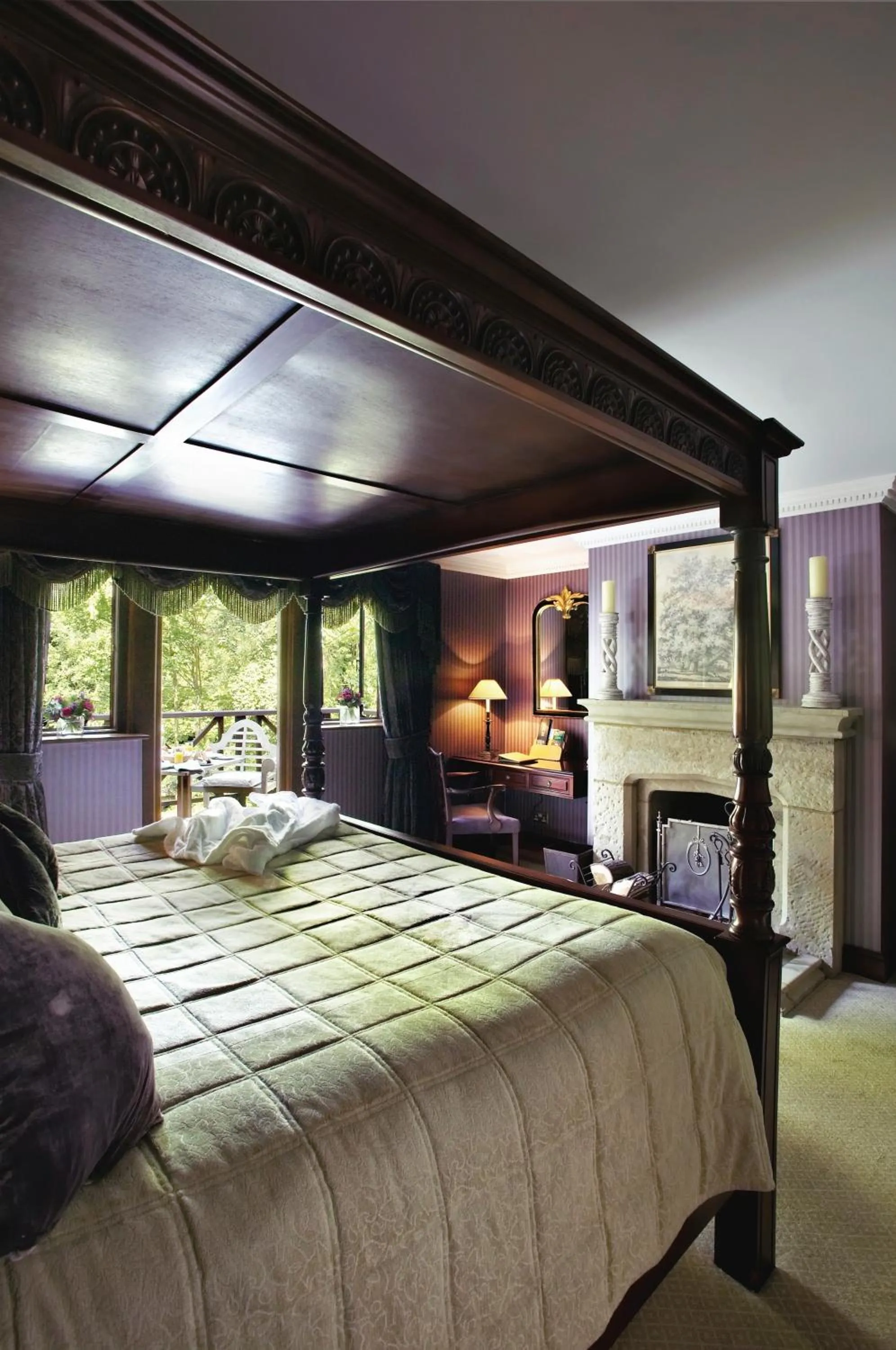 Bedroom, Bed in Langshott Manor - Luxury Hotel Gatwick