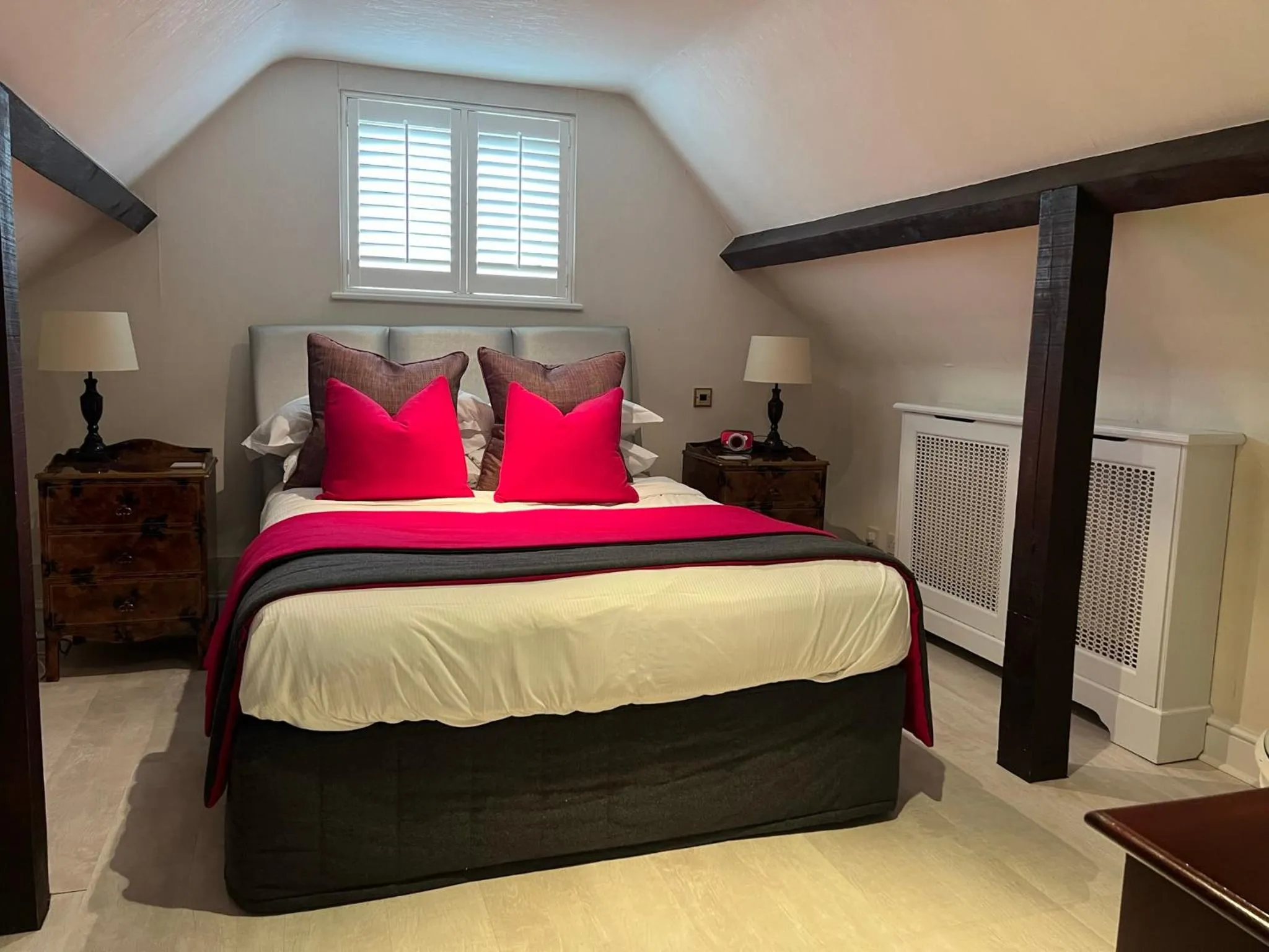 Bed in Langshott Manor - Luxury Hotel Gatwick