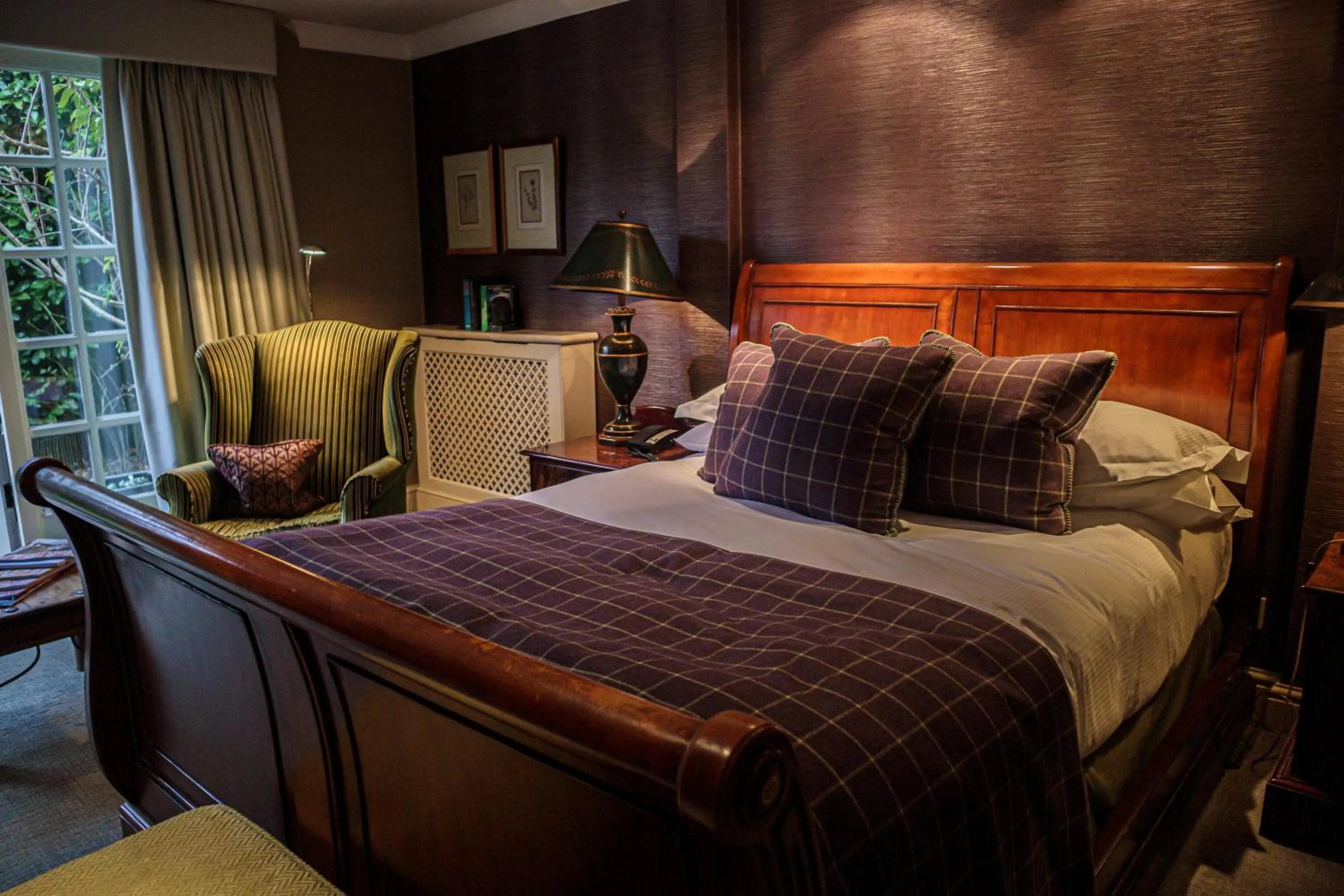 Bed in Langshott Manor - Luxury Hotel Gatwick