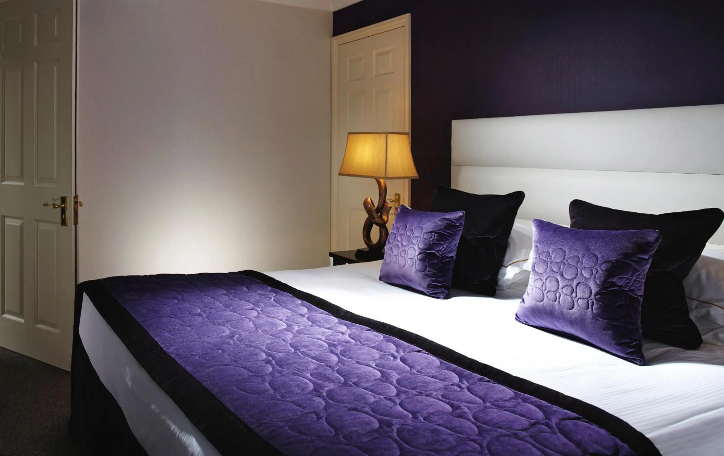 Bed in Langshott Manor - Luxury Hotel Gatwick