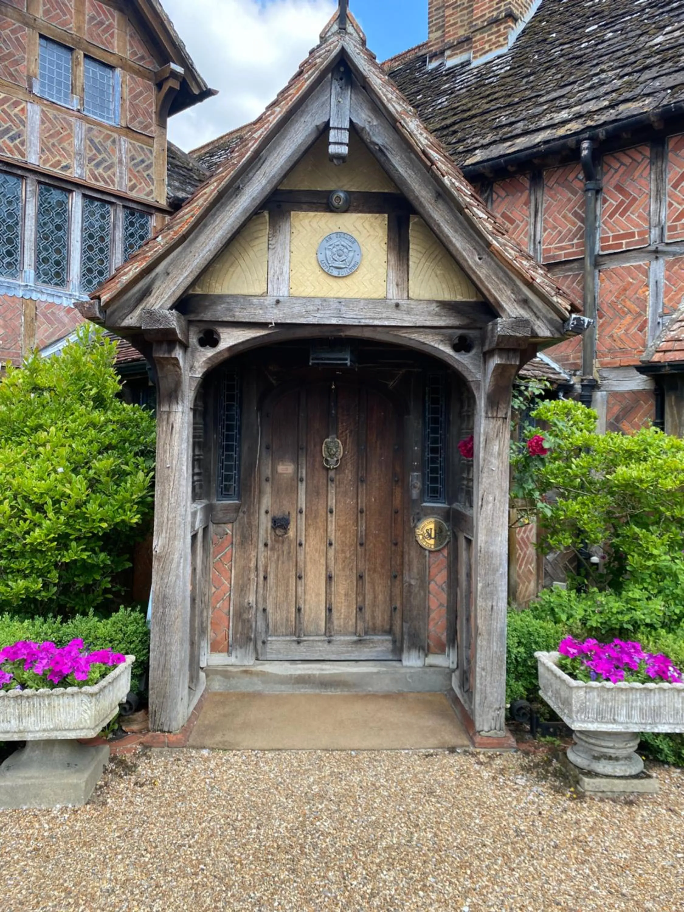 Facade/entrance in Langshott Manor - Luxury Hotel Gatwick