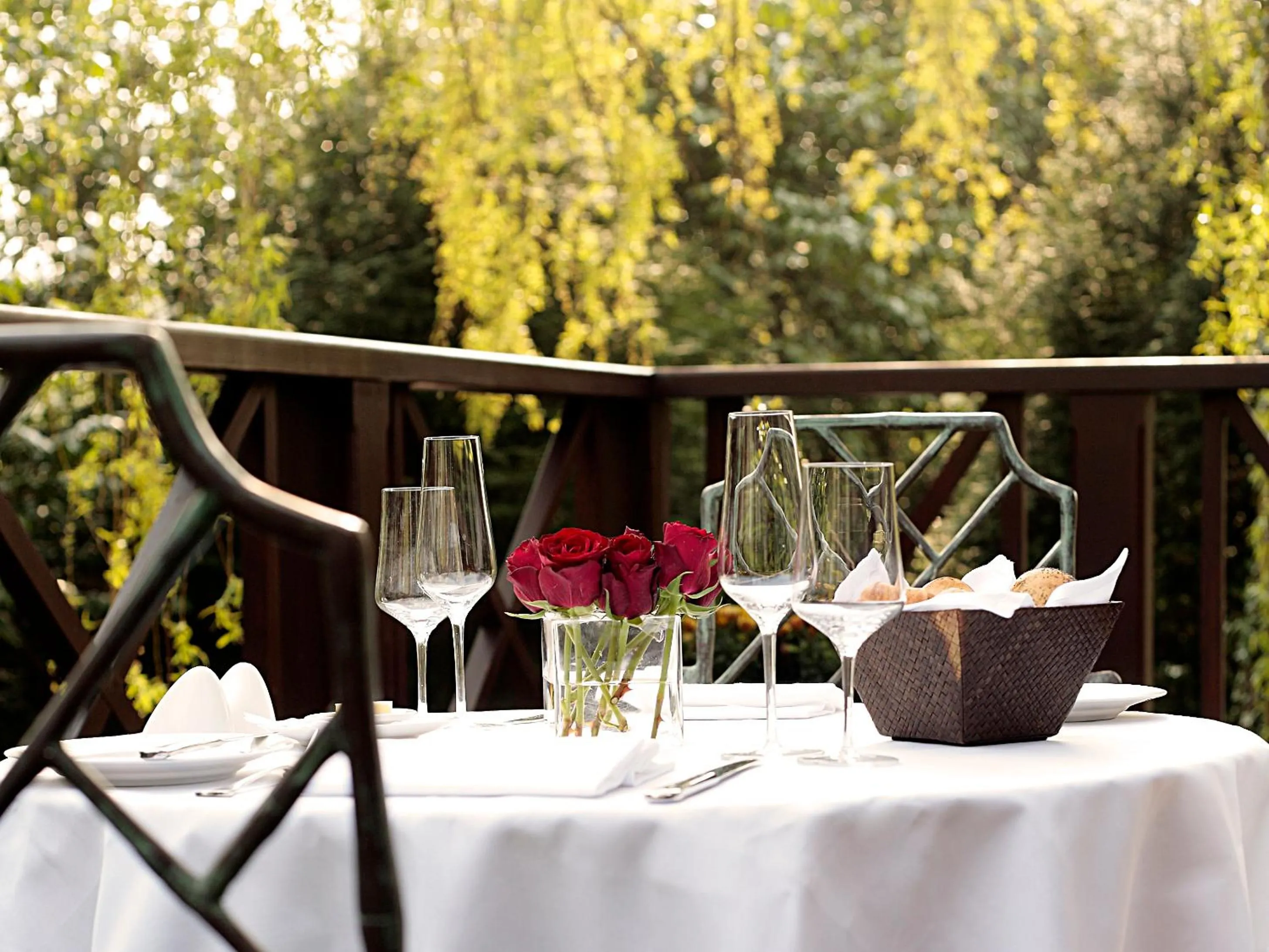 Patio in Langshott Manor - Luxury Hotel Gatwick