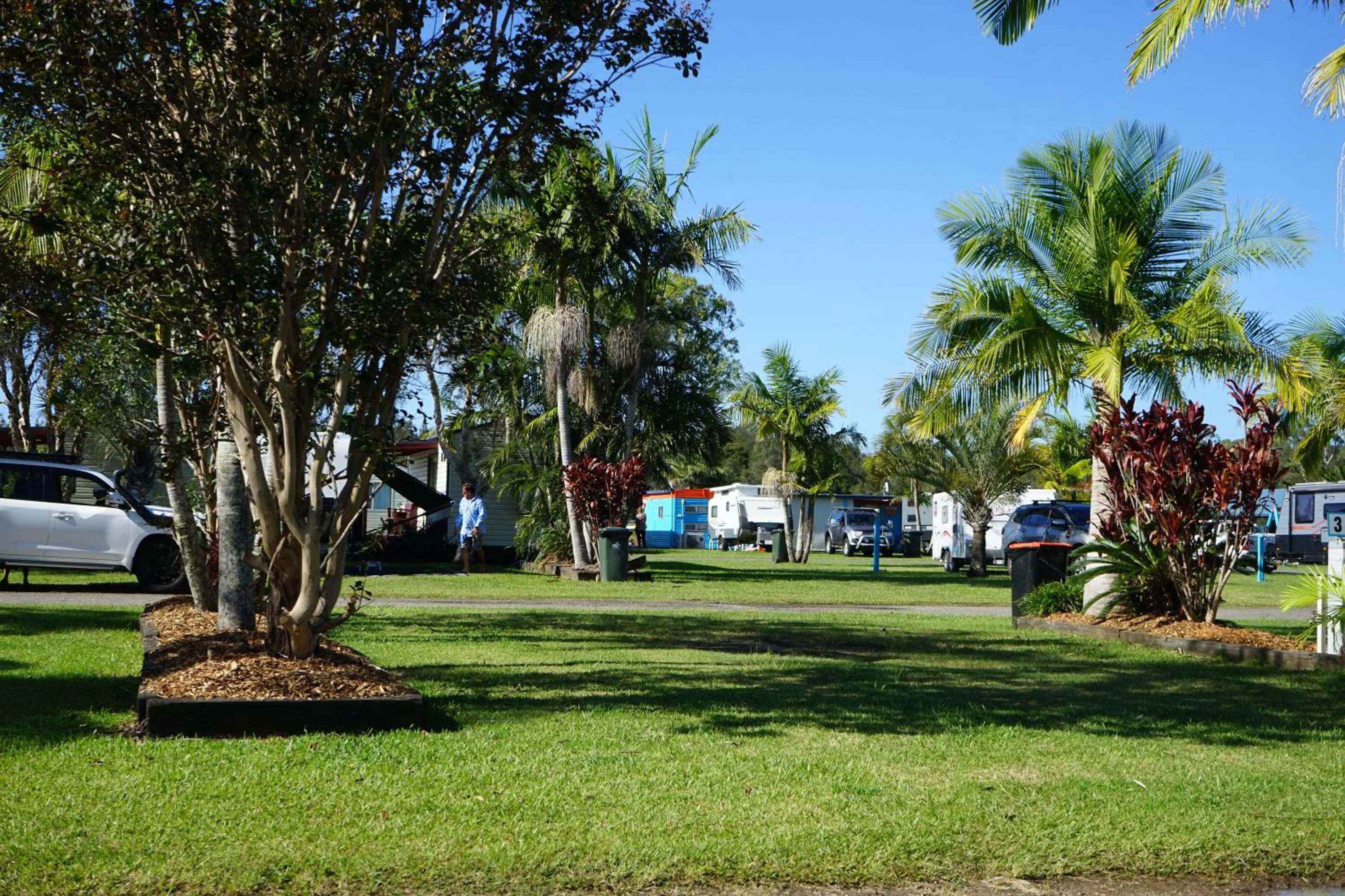 Garden view in Stoney Park Holiday Park