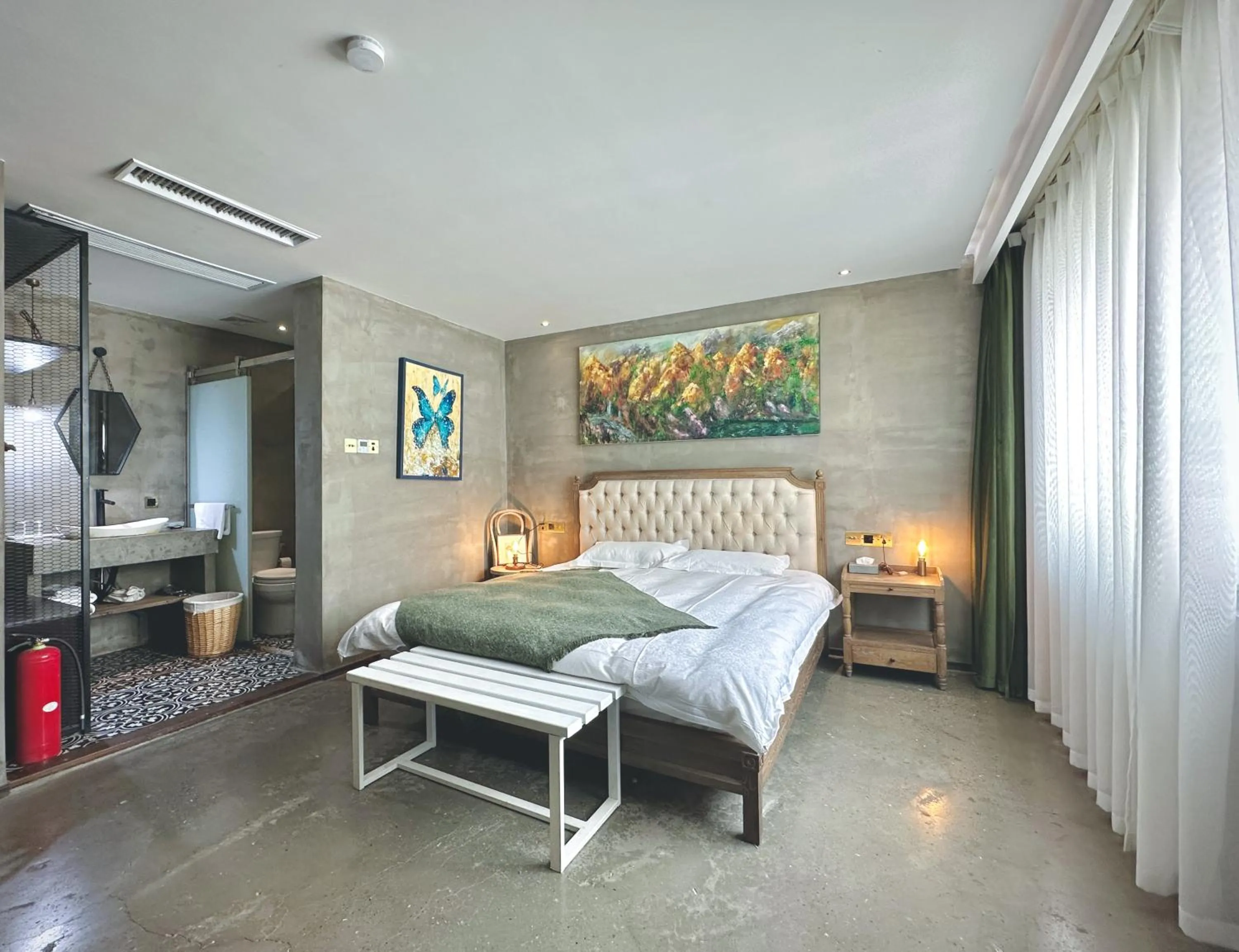 Bedroom, Bed in Suzhou Unique Space Design Art Hotel