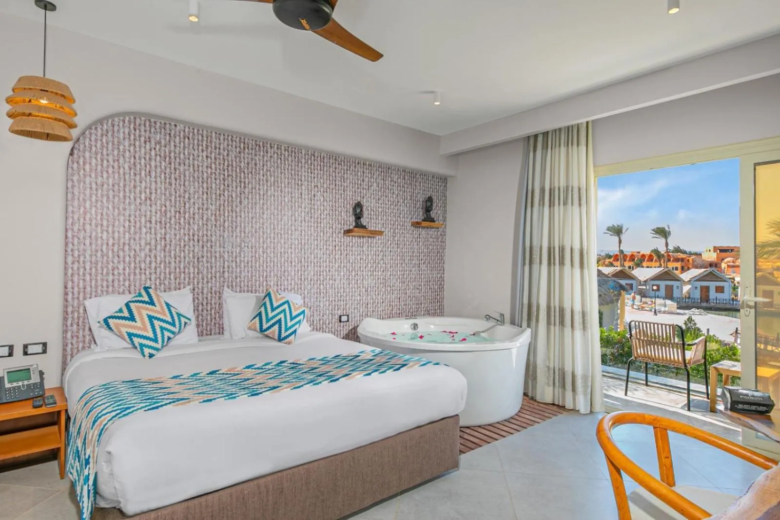 Bed in Panorama Bungalows Resort El Gouna