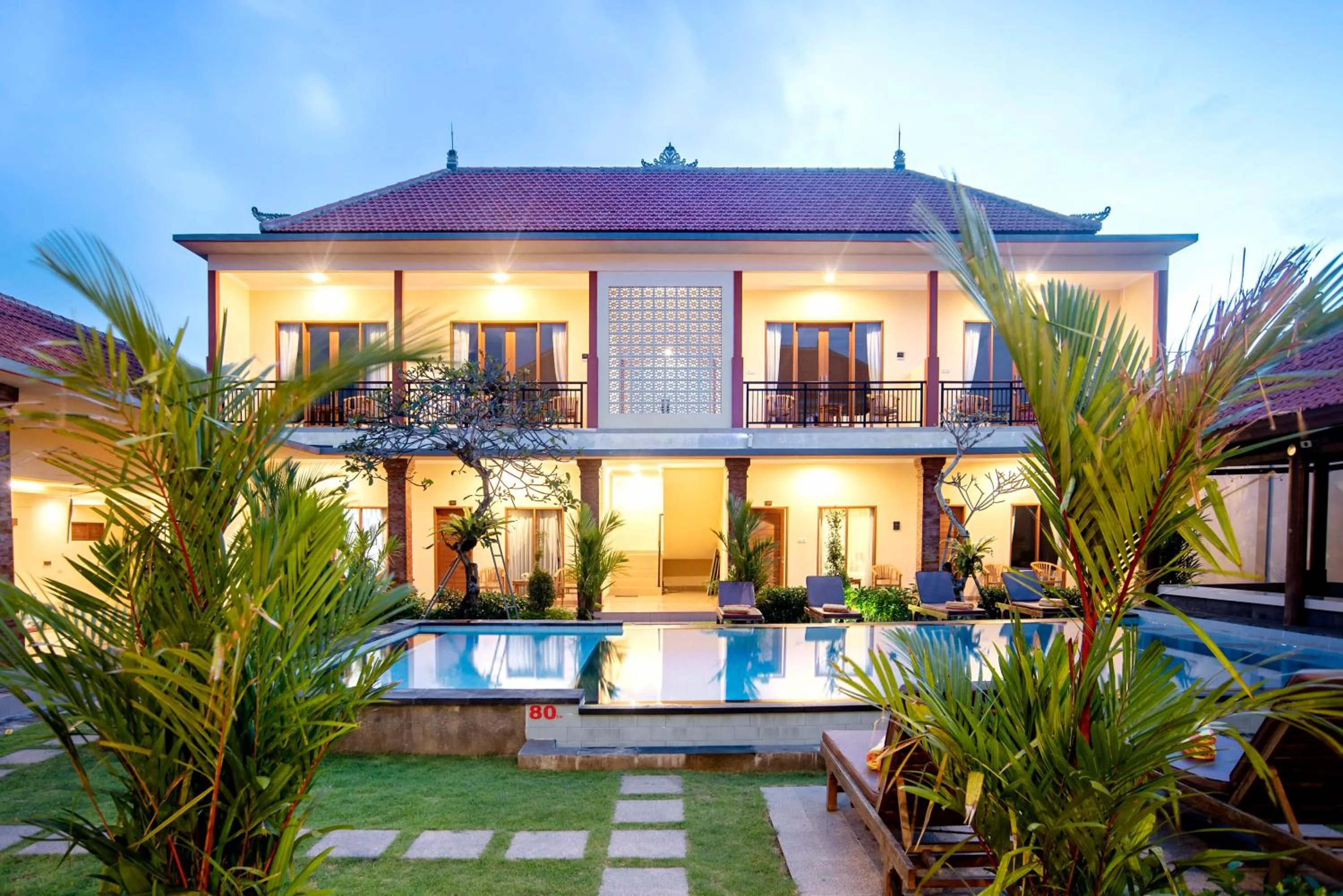 Pool view in Tom's Inn Pecatu