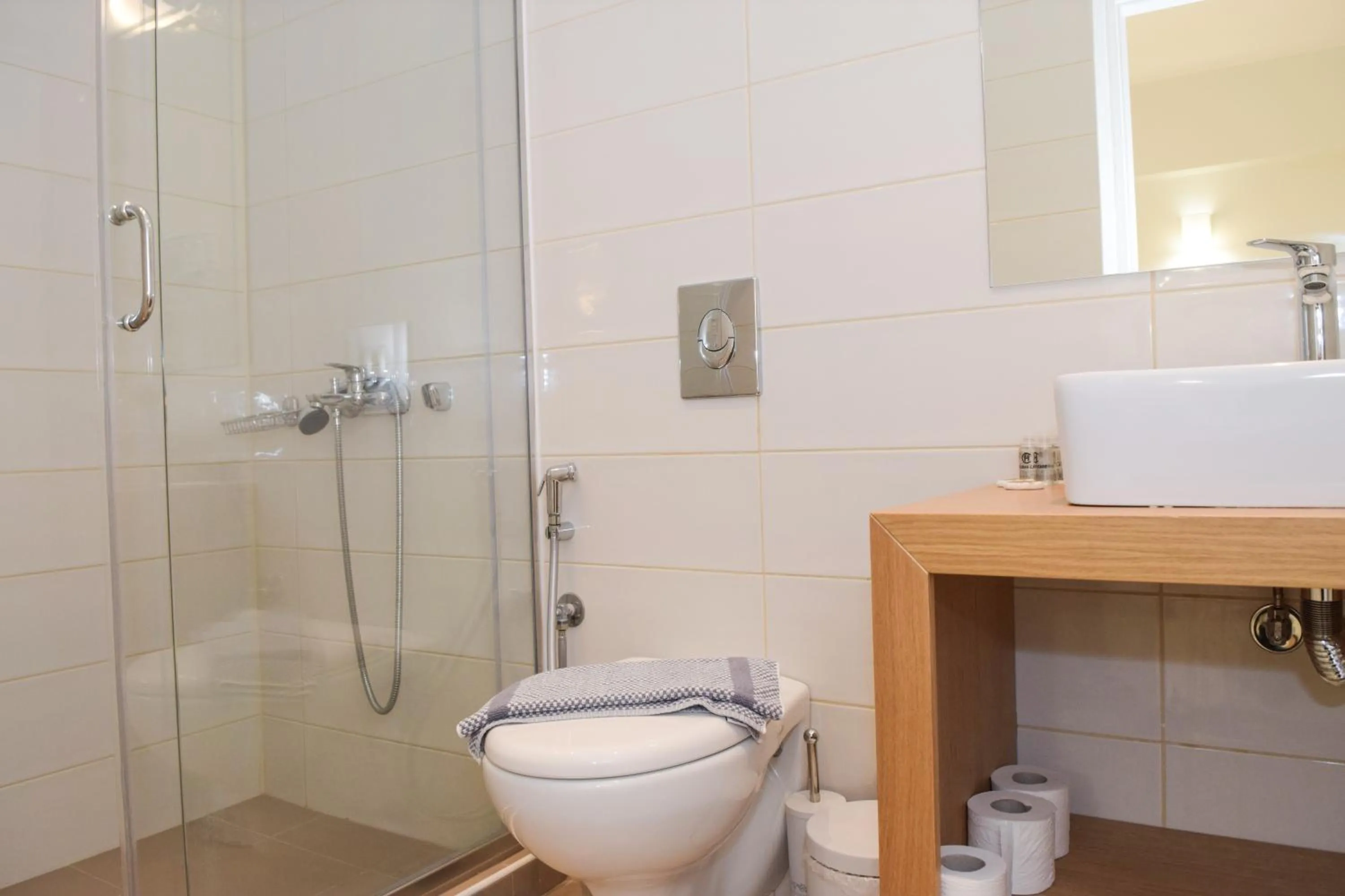 Shower in Mithos Premium Rooms