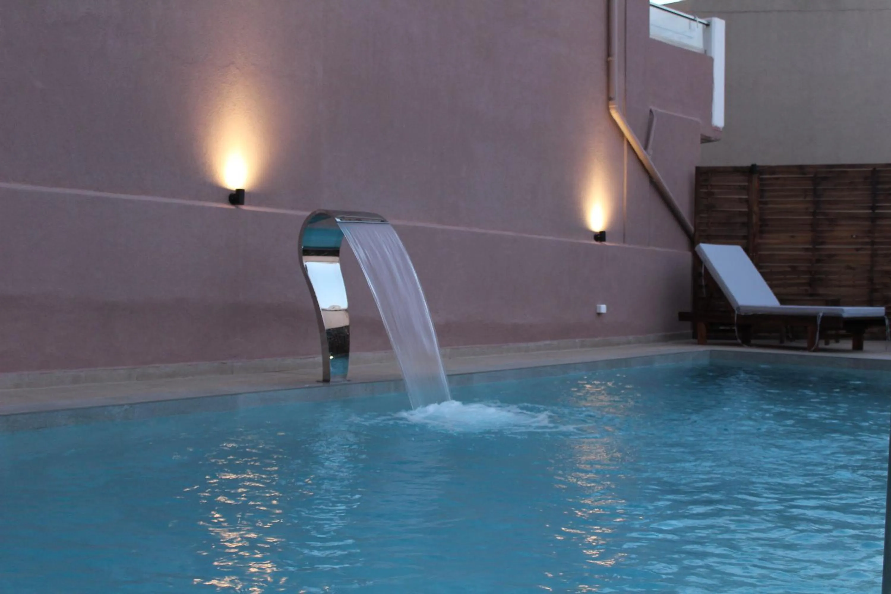 Pool view in Mithos Premium Rooms