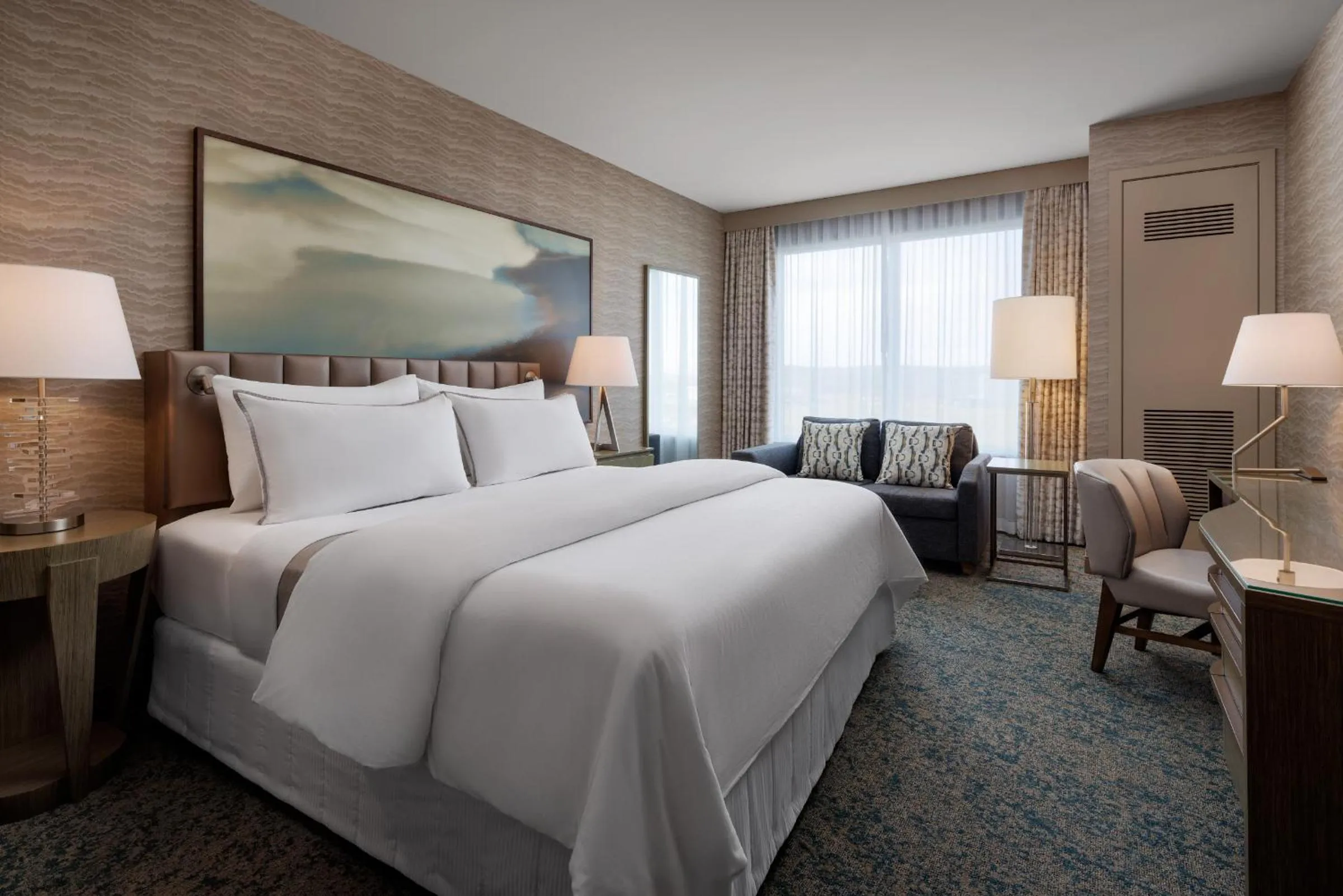 Bed in The Westin Calgary Airport