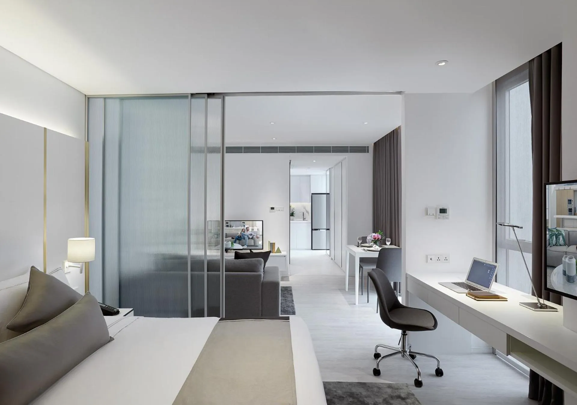 Living room in Somerset Maison Asoke Bangkok