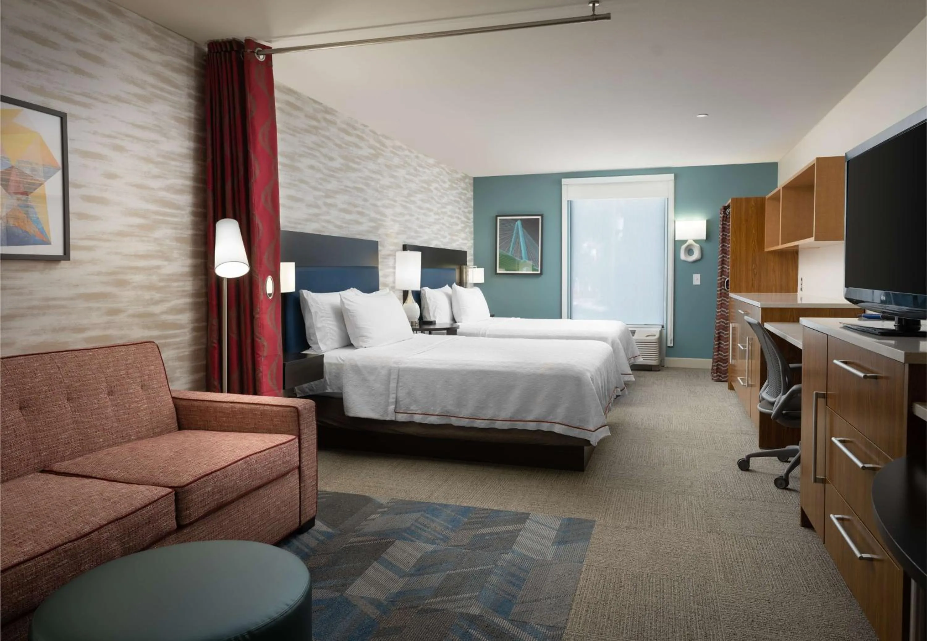 Bedroom, Bed in Home2 Suites by Hilton Charleston Airport Convention Center, SC