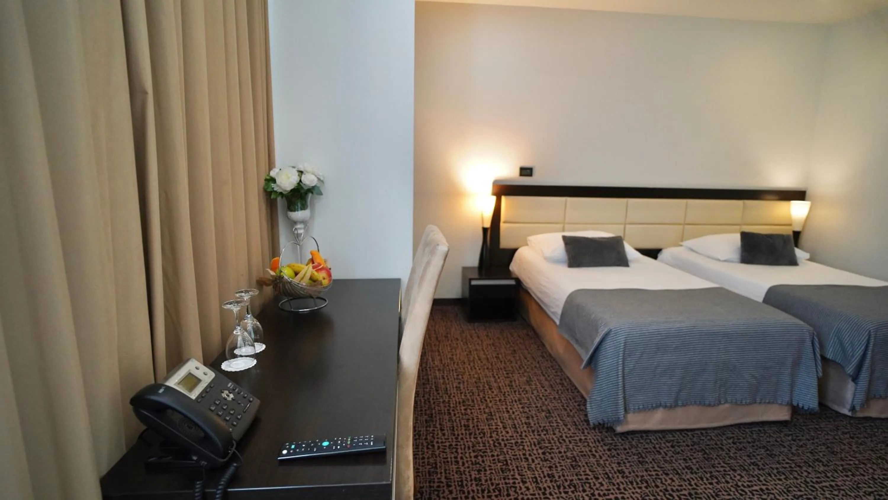 Bed in Hotel Diplomat