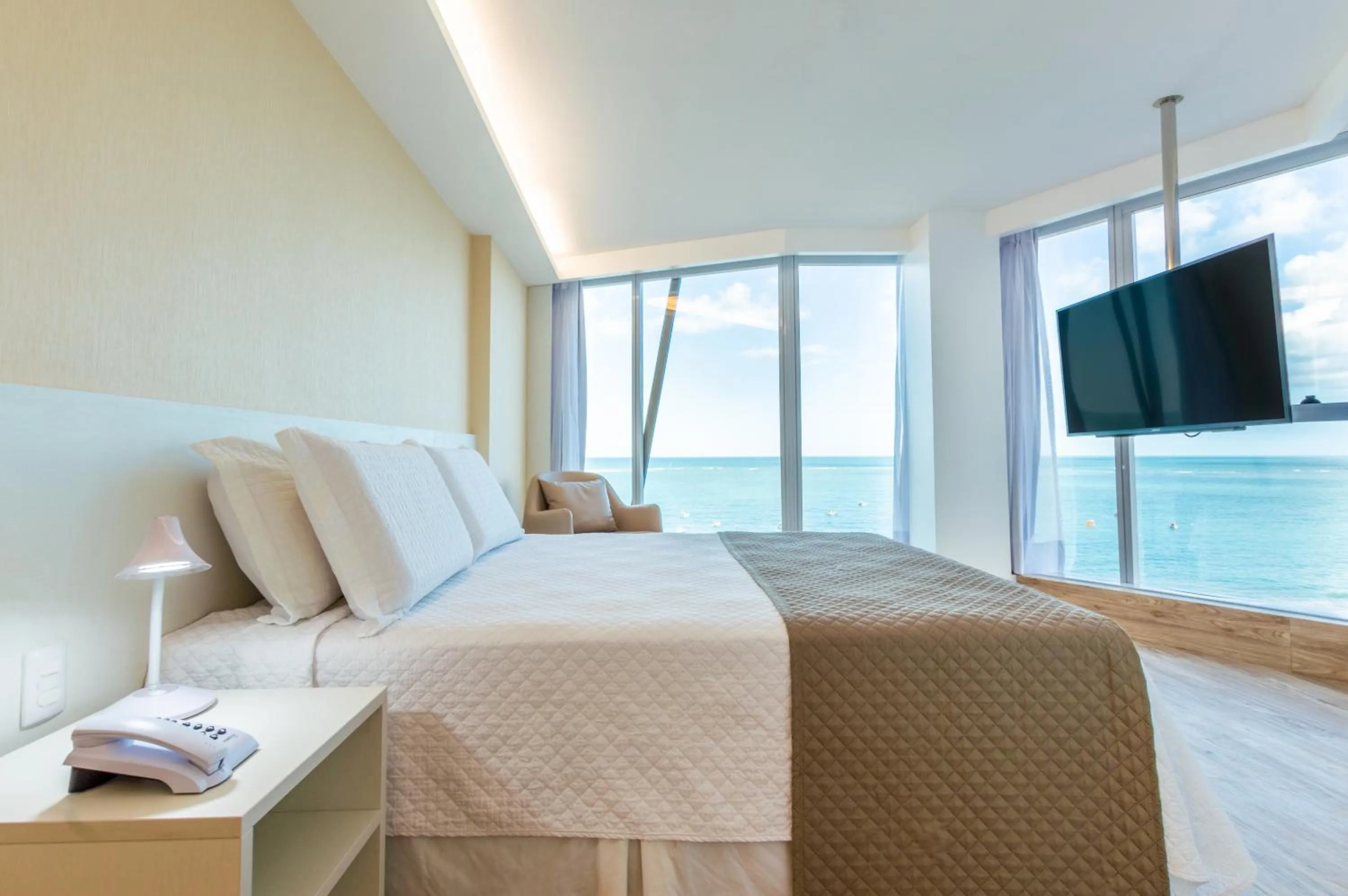 Bed in Hotel Brisa Suítes Pajuçara