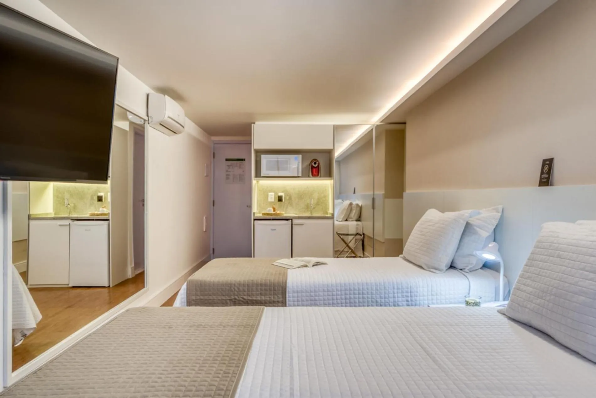 Bed in Hotel Brisa Suítes Pajuçara