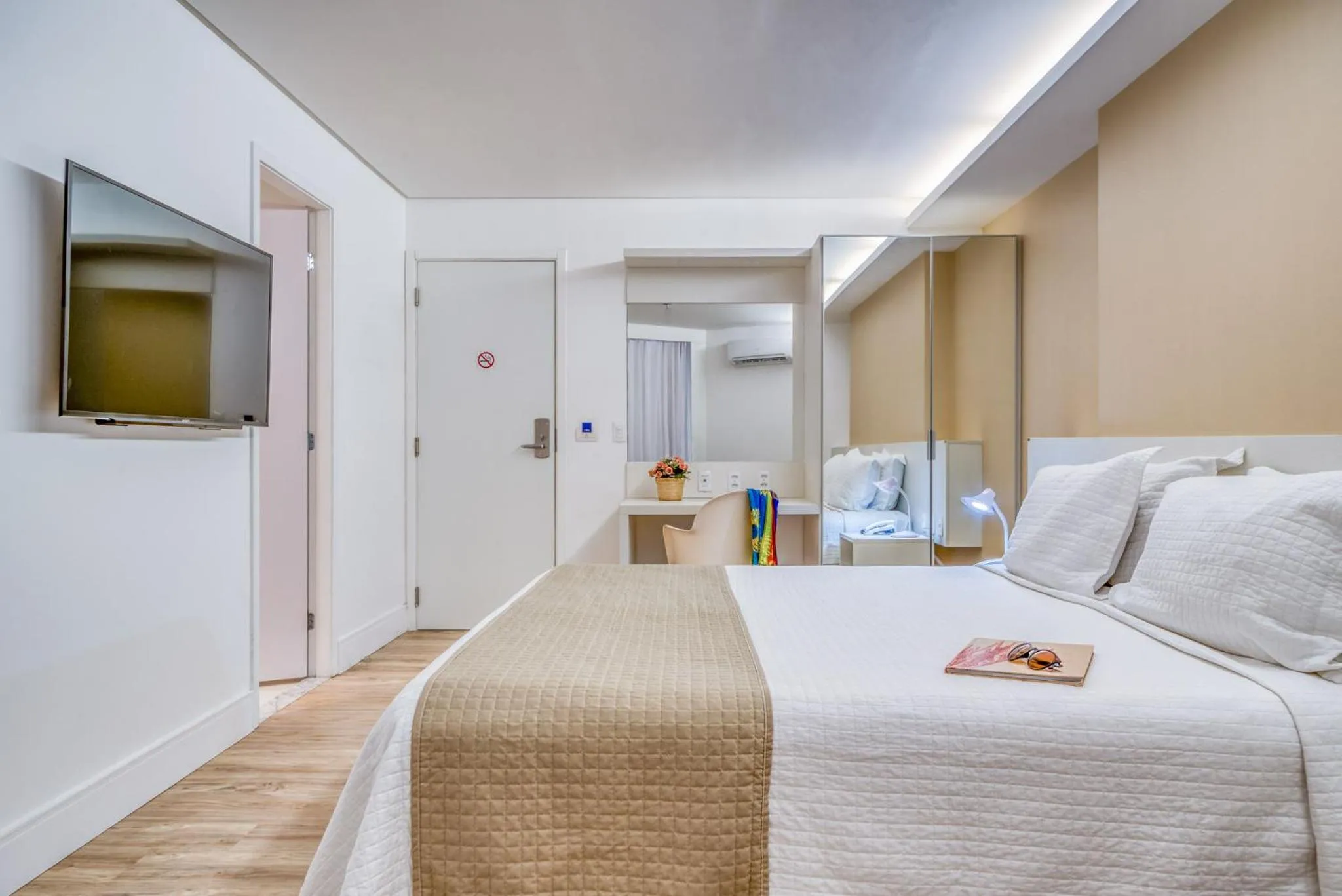 Bed in Hotel Brisa Suítes Pajuçara