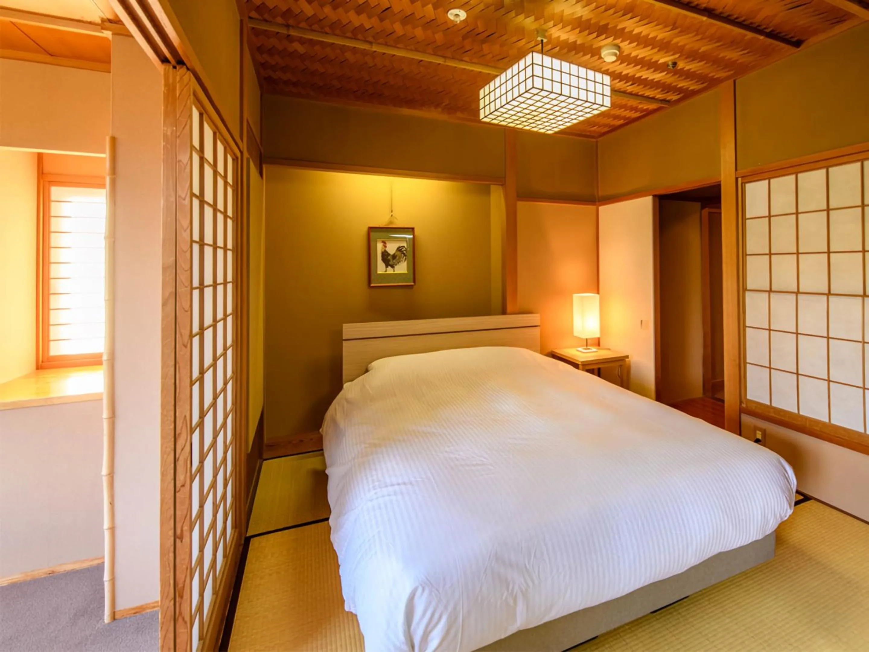 Photo of the whole room, Bed in Hoshi