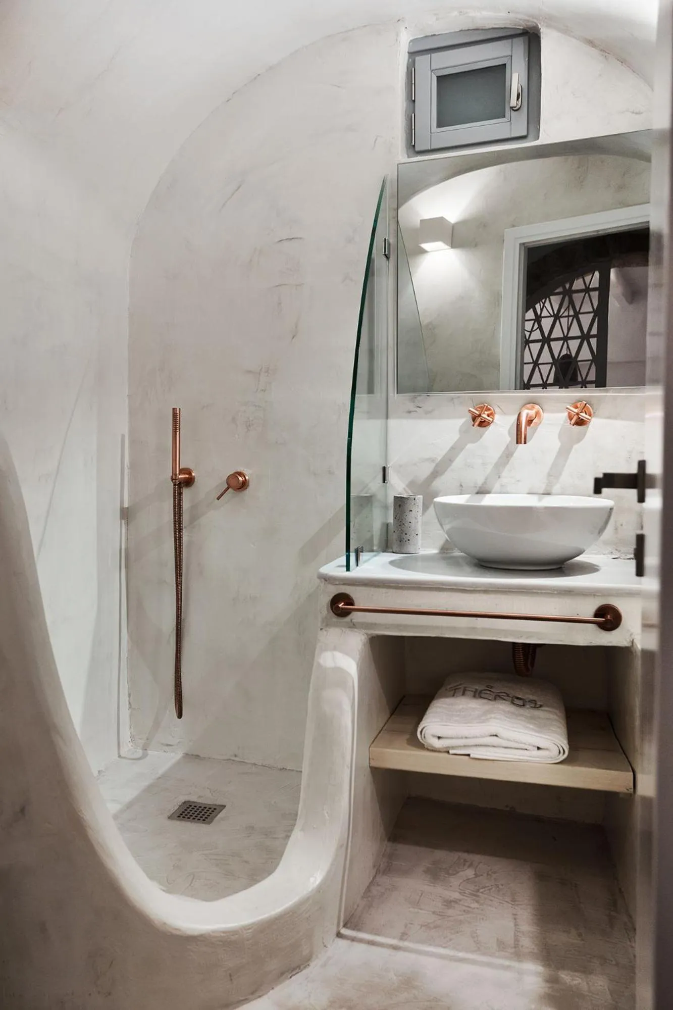 Bathroom in Living Theros Luxury Suites