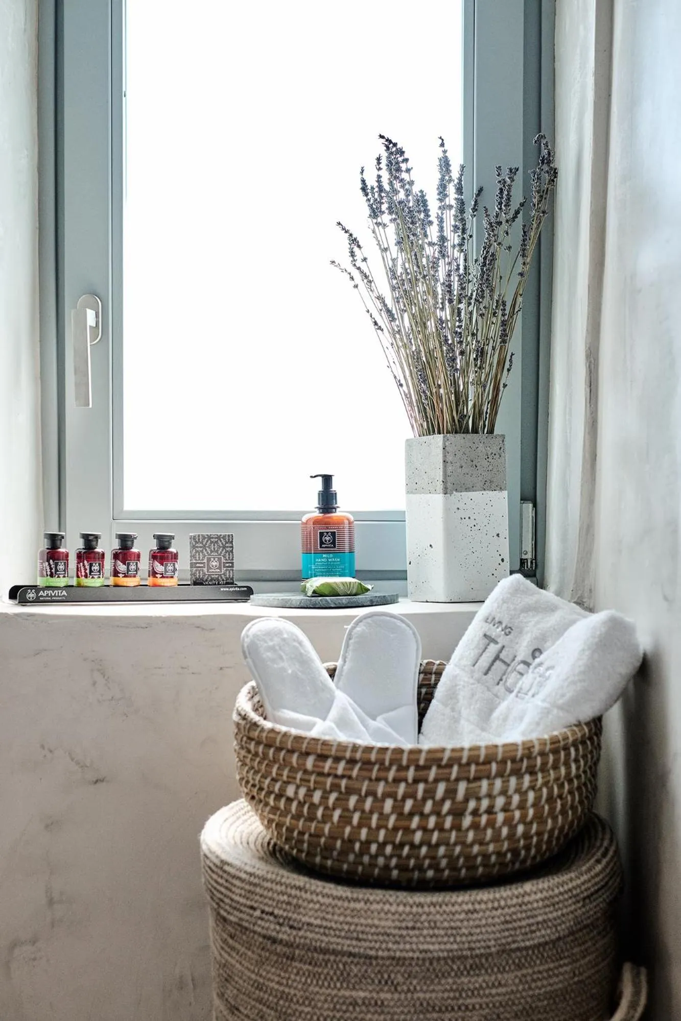 Bathroom in Living Theros Luxury Suites
