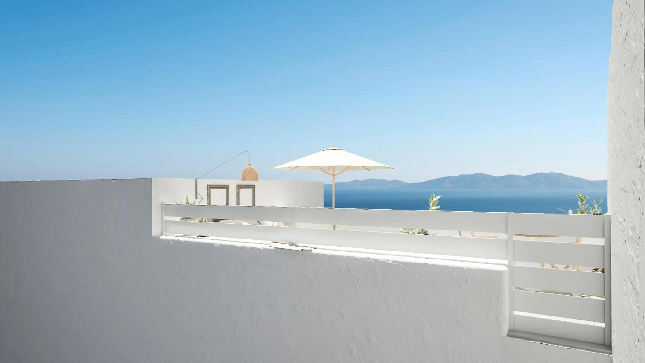 Balcony/Terrace in Living Theros Luxury Suites