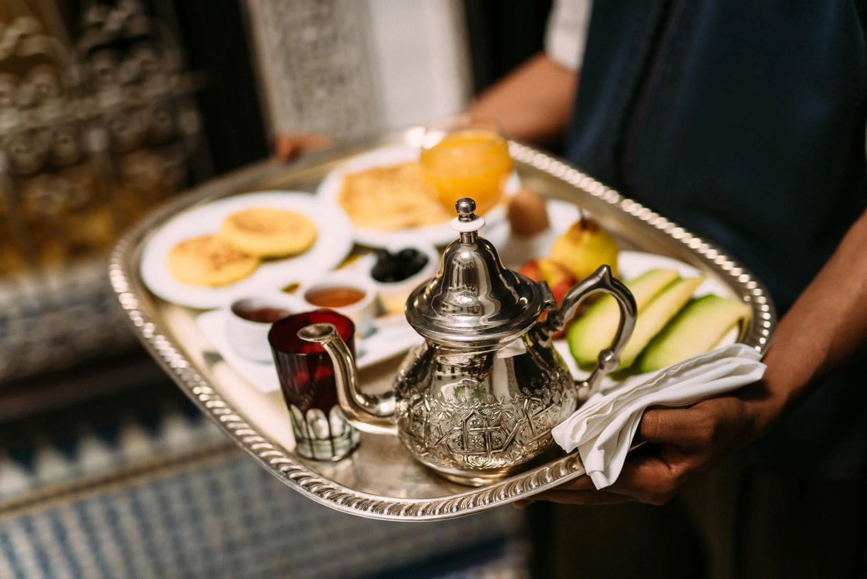 Restaurant/places to eat in Riad Maison Bleue and Spa