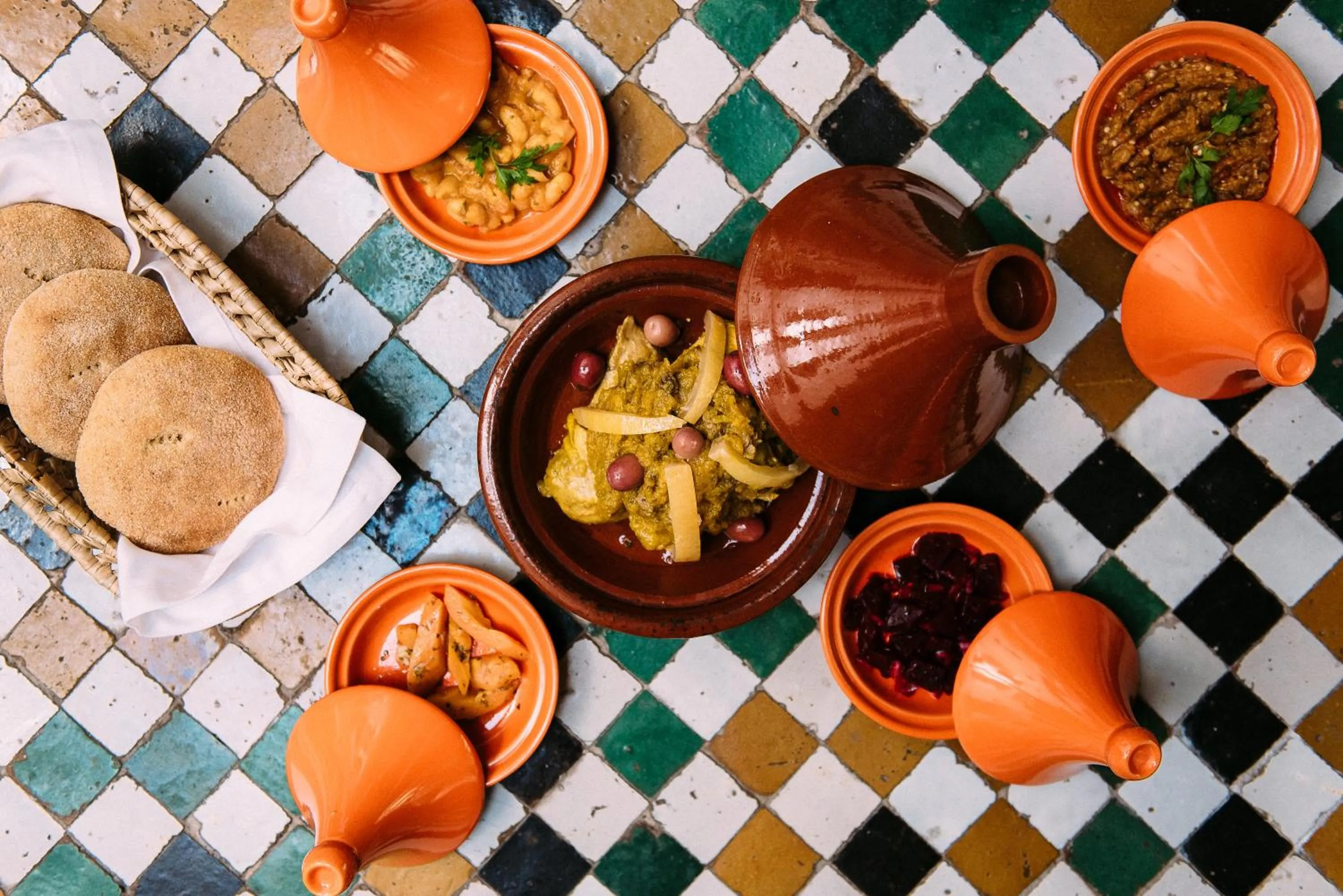 Dinner in Riad Maison Bleue and Spa