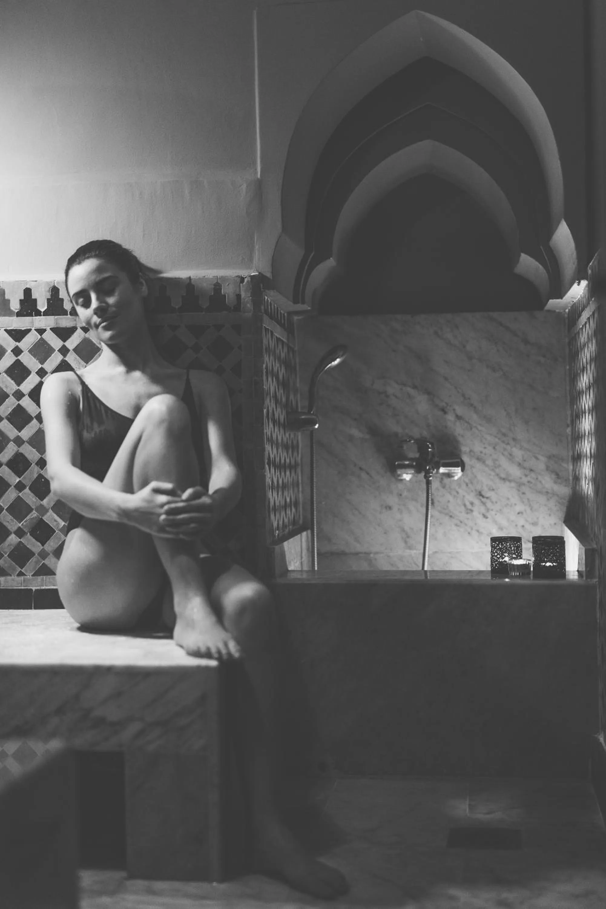 Sauna in Riad Maison Bleue and Spa