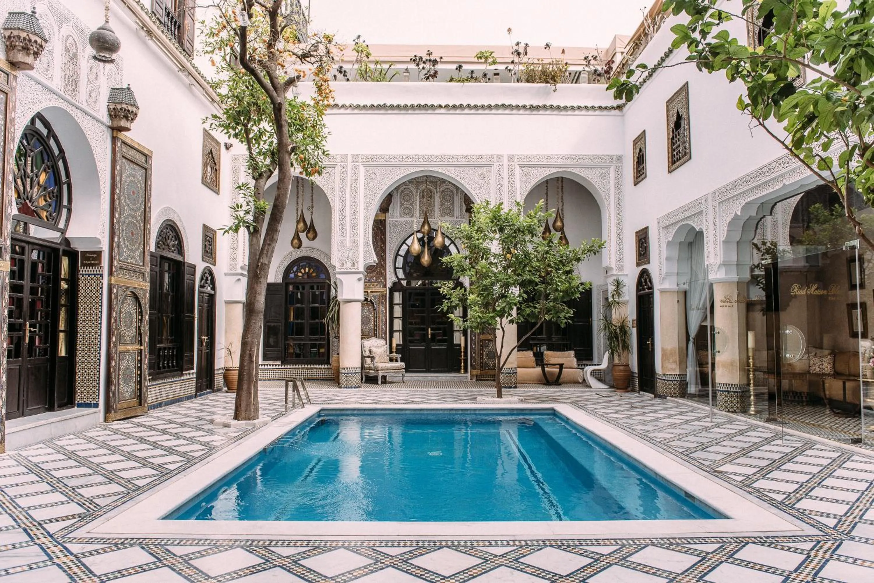 Garden in Riad Maison Bleue and Spa
