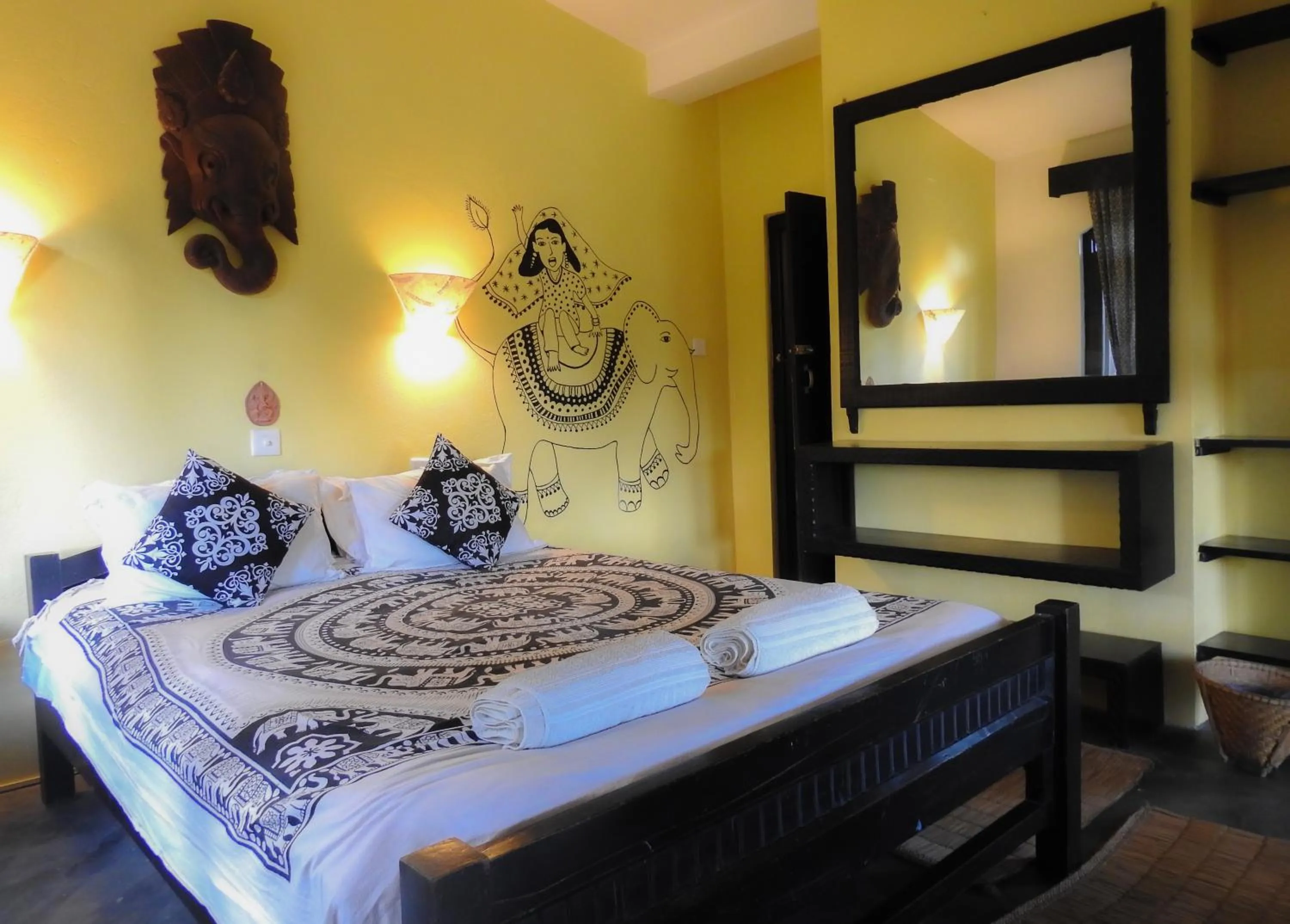 Guests, Bed in Sapana Village Lodge