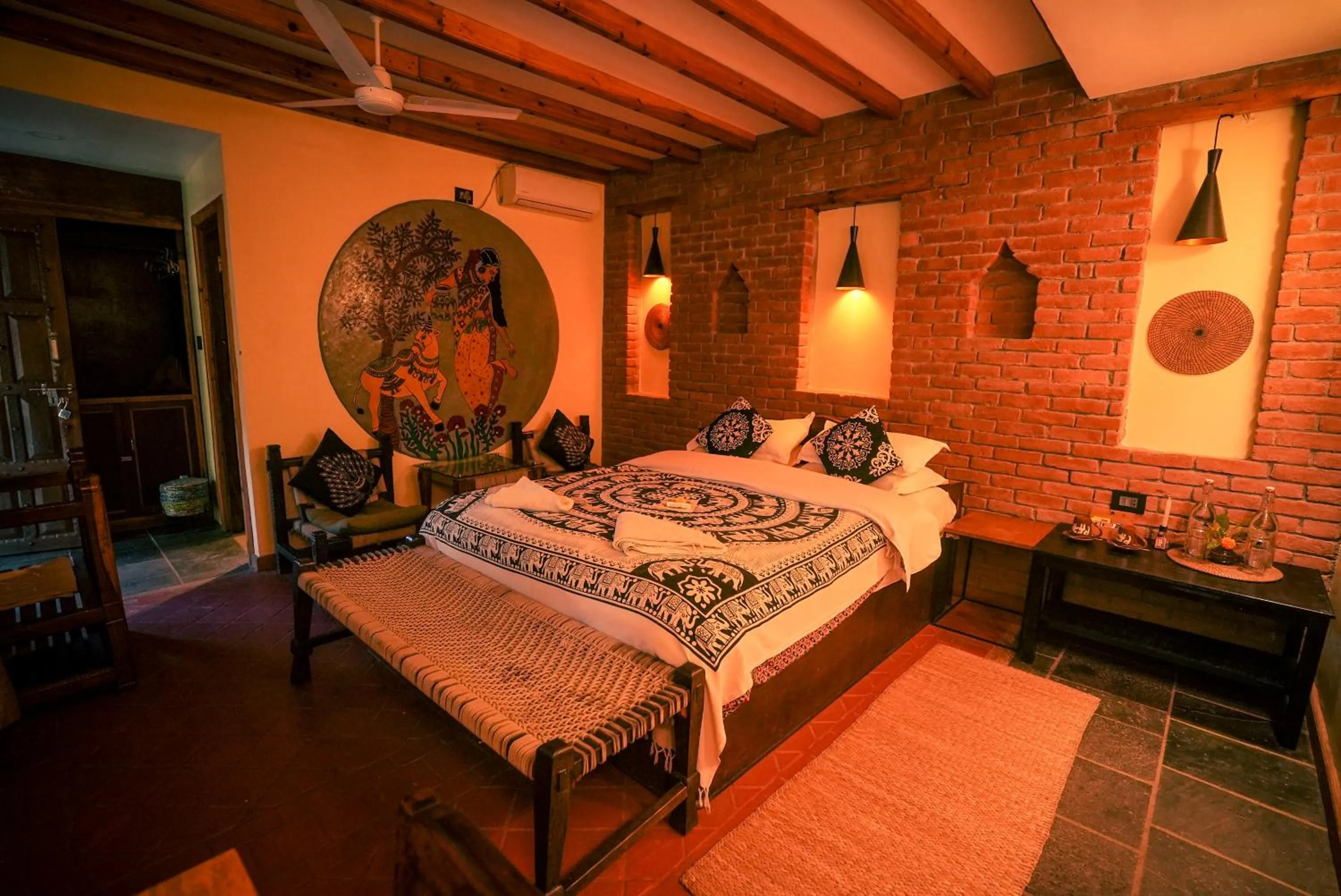 Bedroom, Bed in Sapana Village Lodge