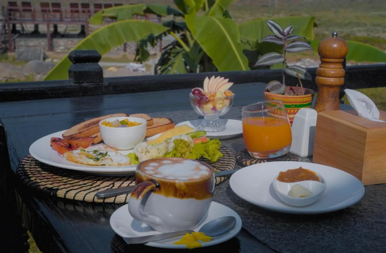 Breakfast in Sapana Village Lodge