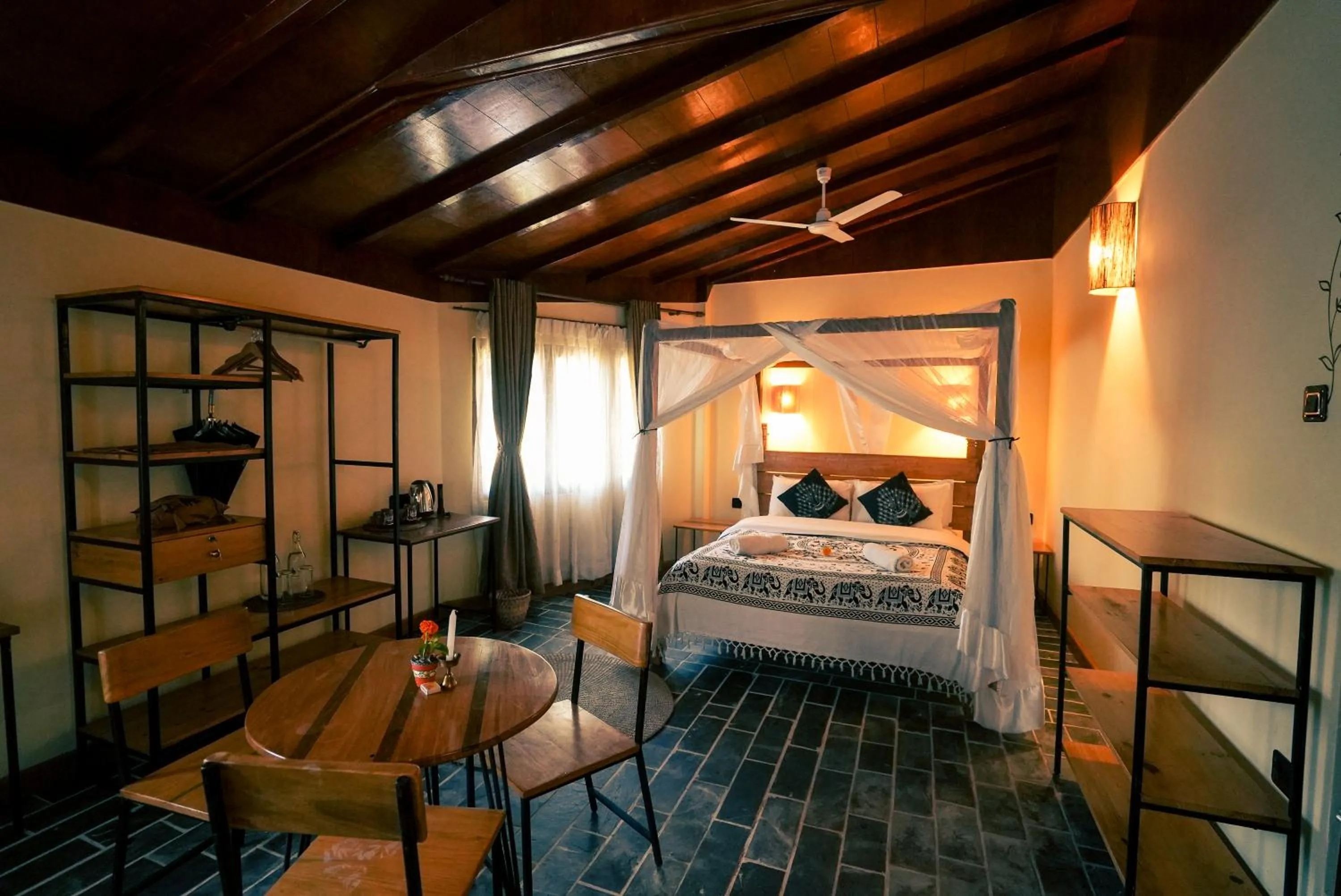Bed in Sapana Village Lodge