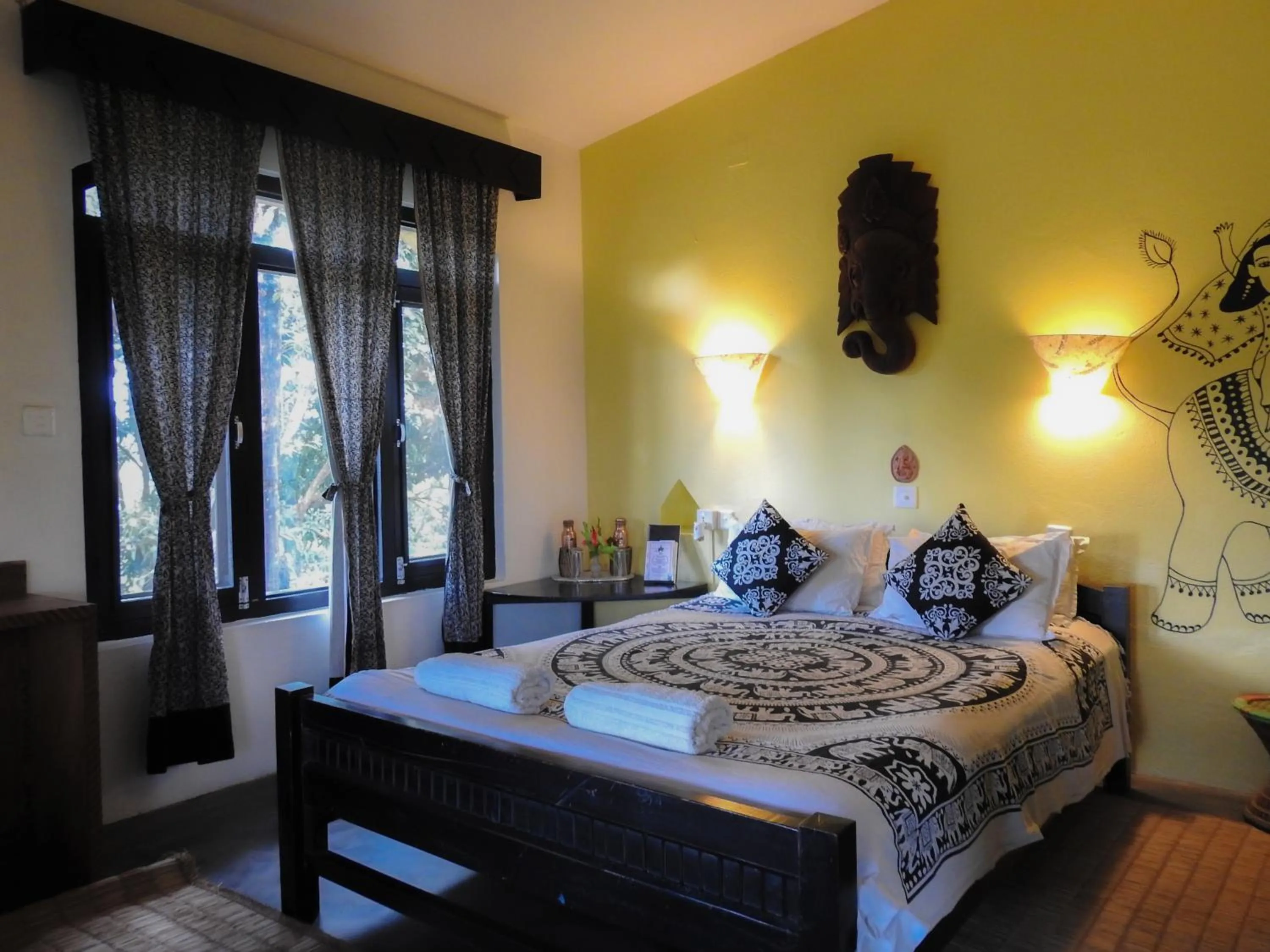 Guests, Bed in Sapana Village Lodge