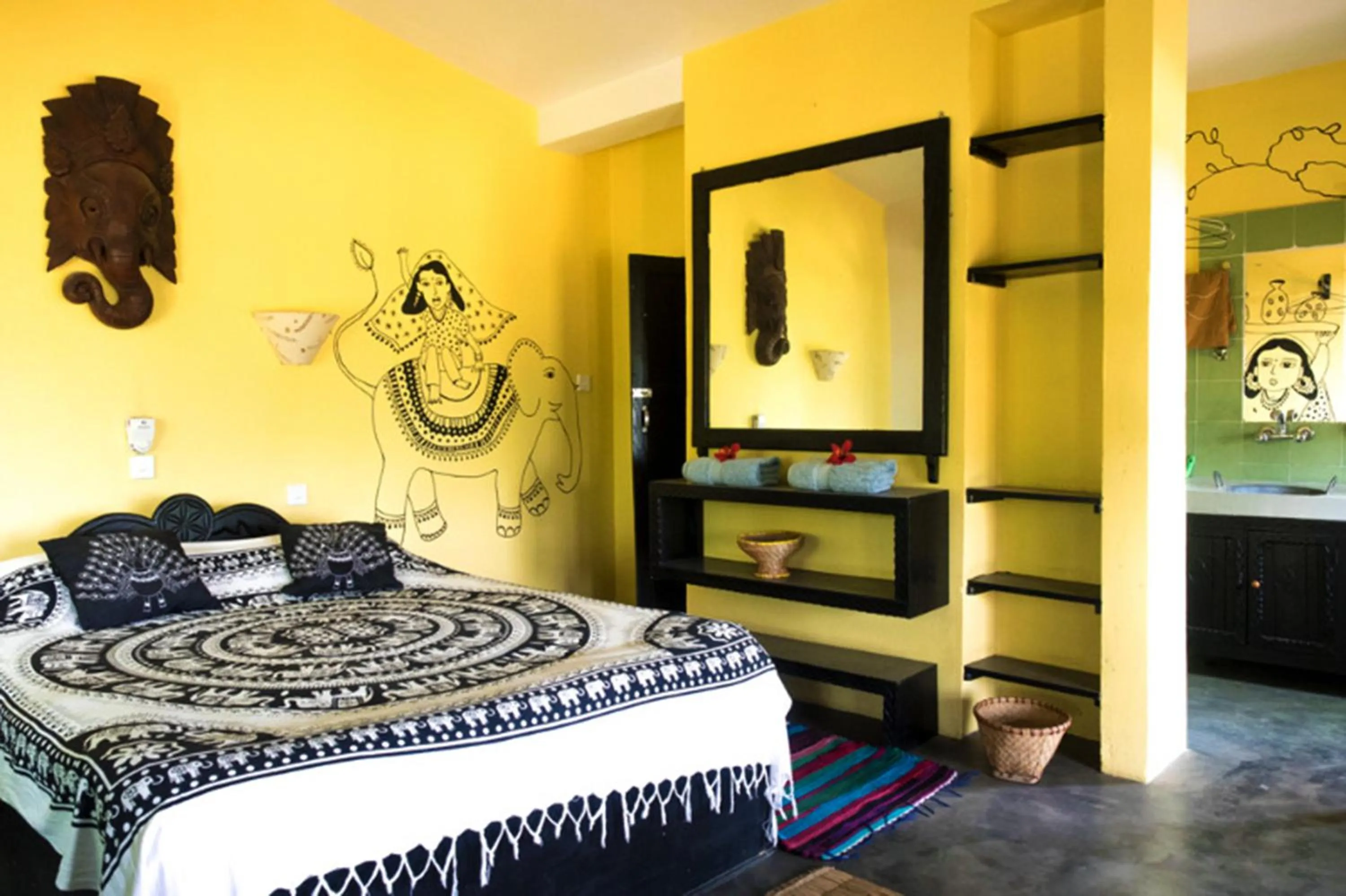 Guests, Bed in Sapana Village Lodge