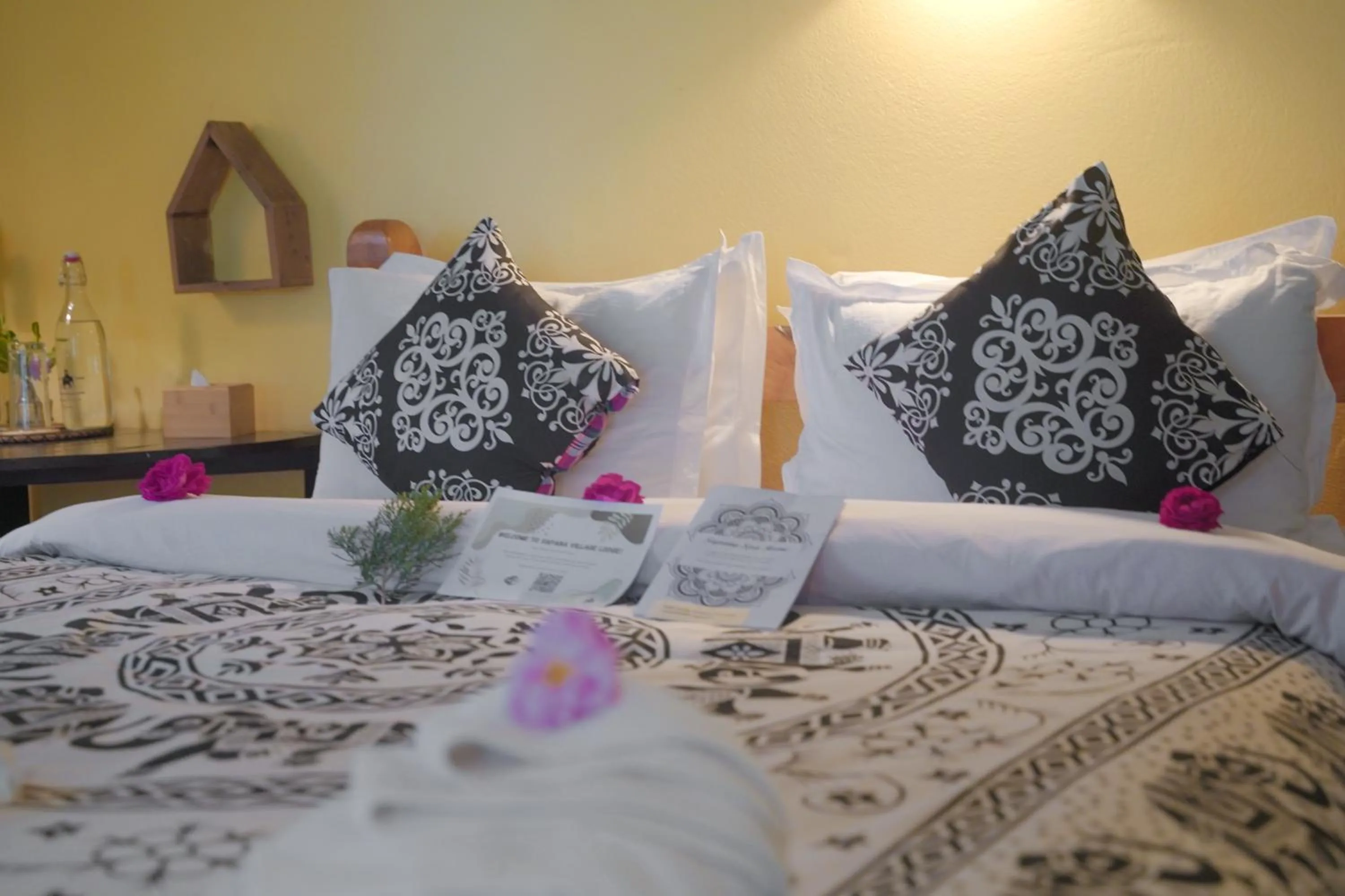 Bed in Sapana Village Lodge