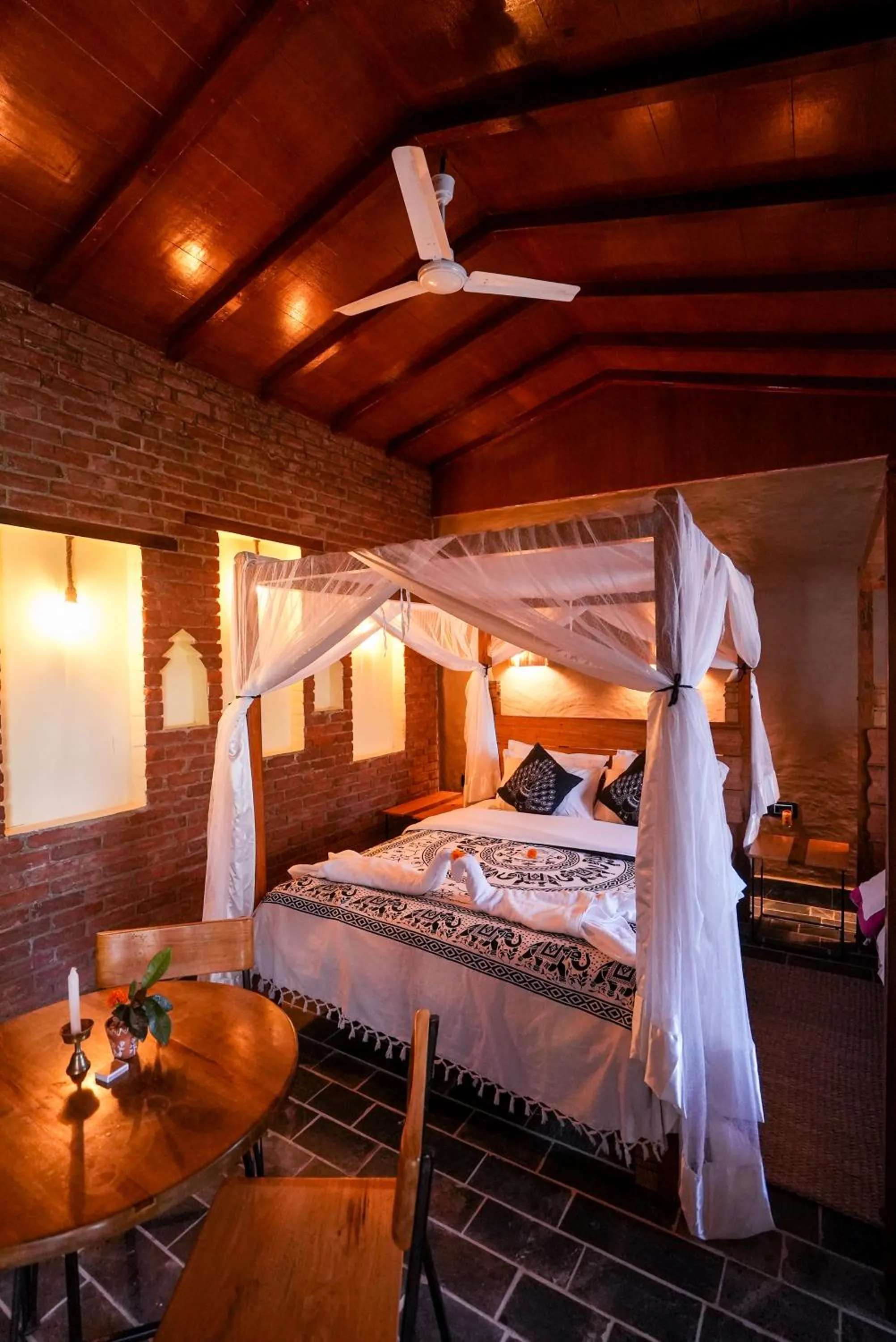Bedroom, Bed in Sapana Village Lodge