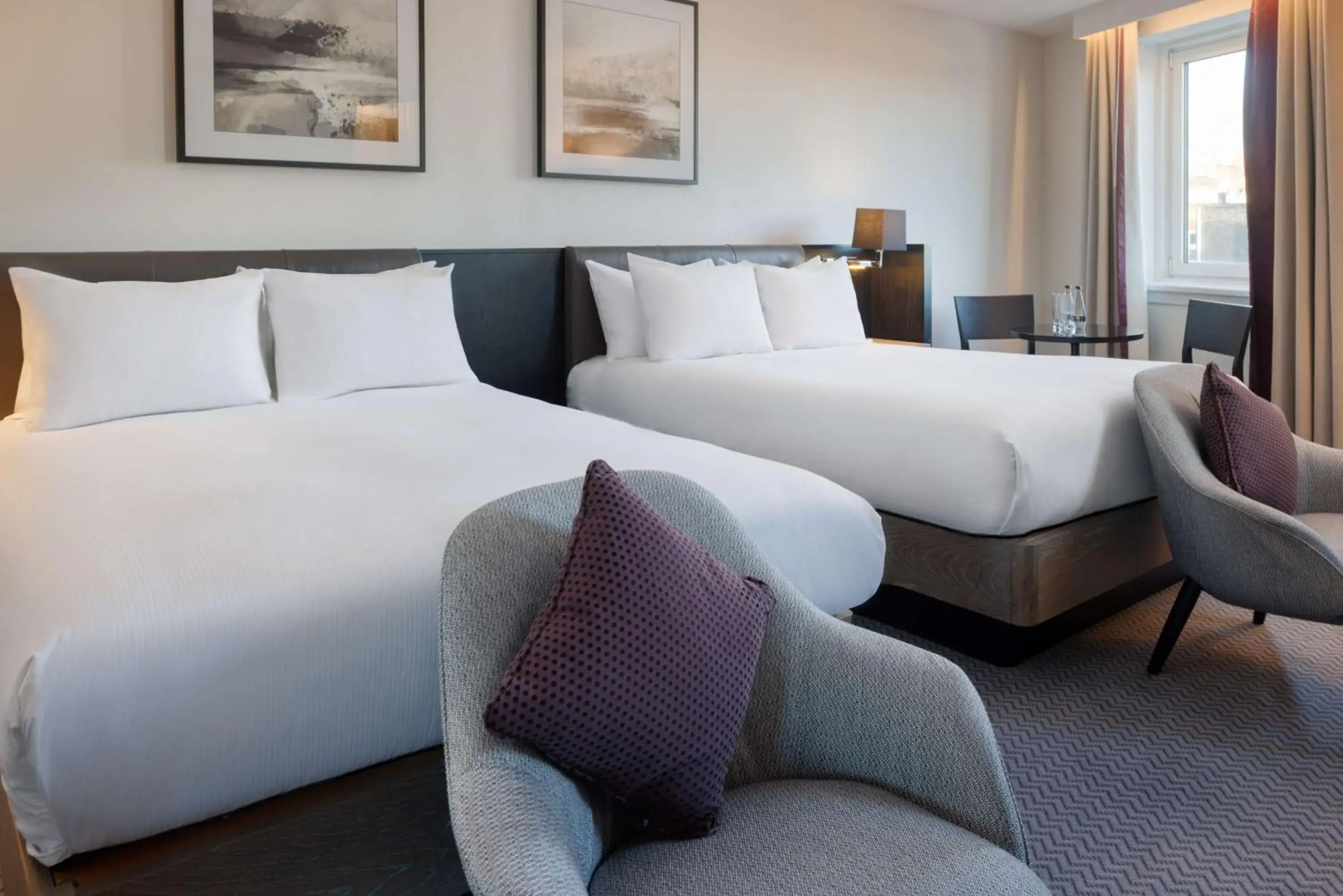 Deluxe Double Room with Two Double Beds in Hilton London Angel Islington Deluxe Double Room with Two Double Beds in Hilton London Angel Islington