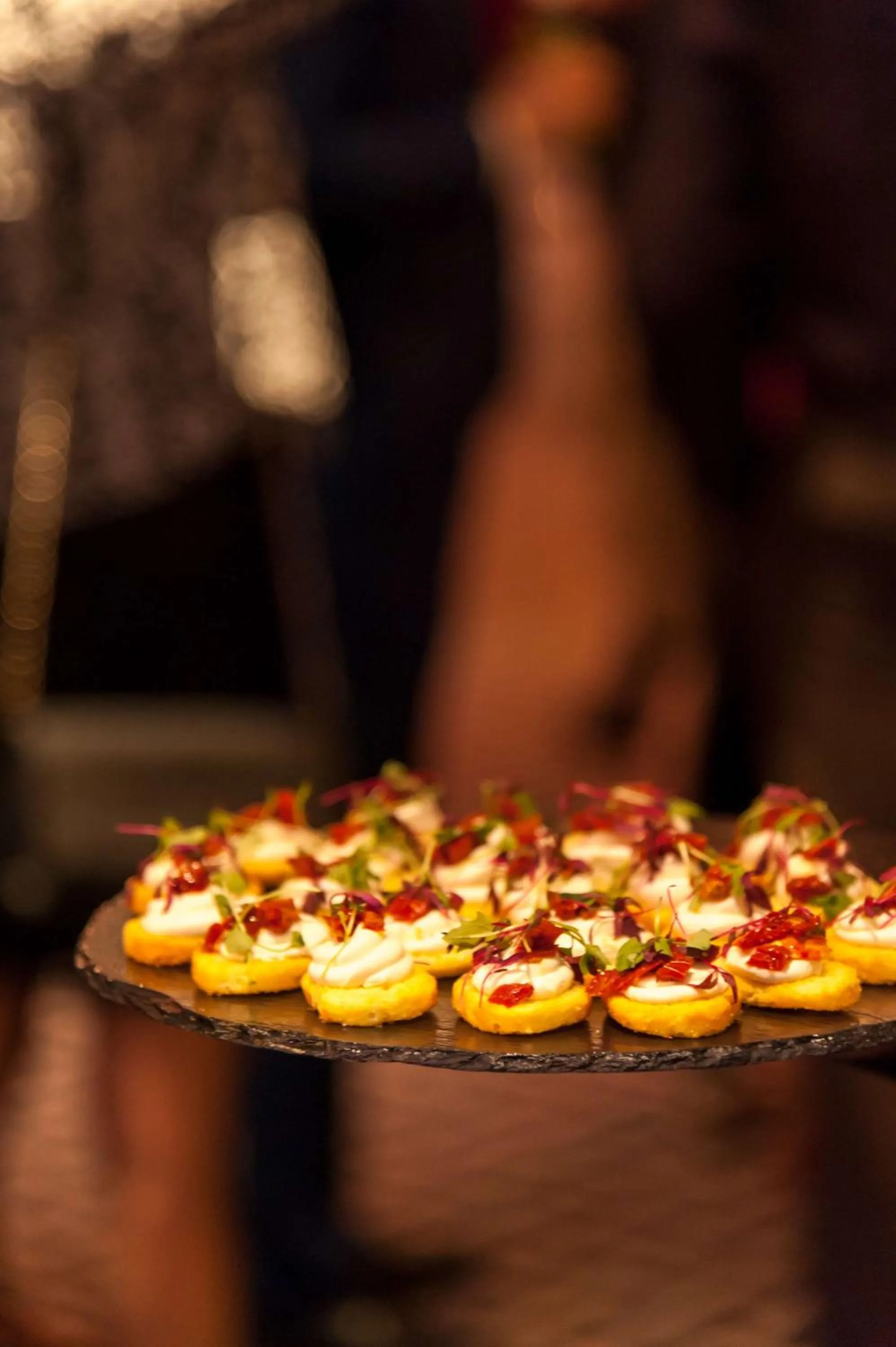Dining area in Hilton London Canary Wharf