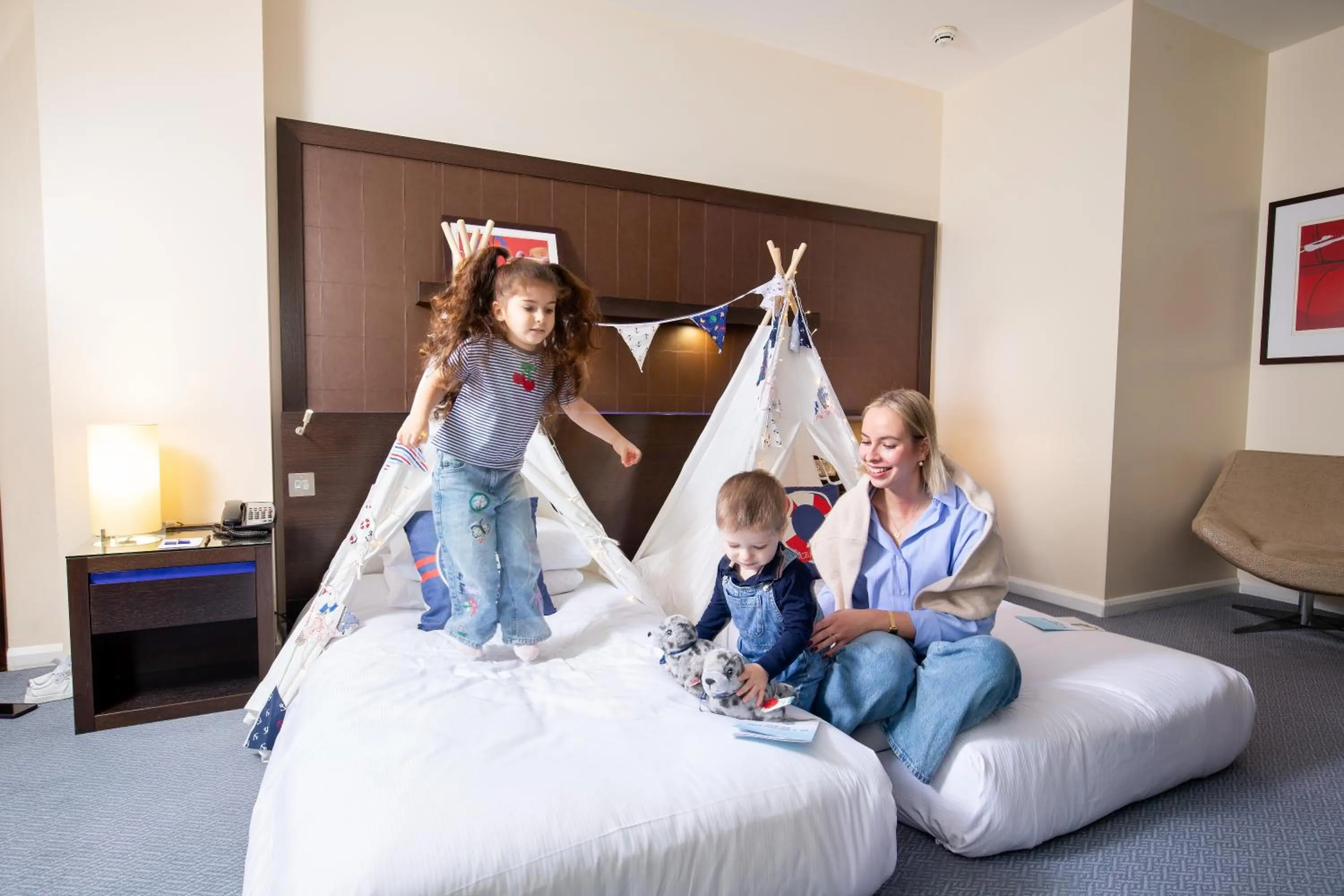 Bed in Hilton London Canary Wharf