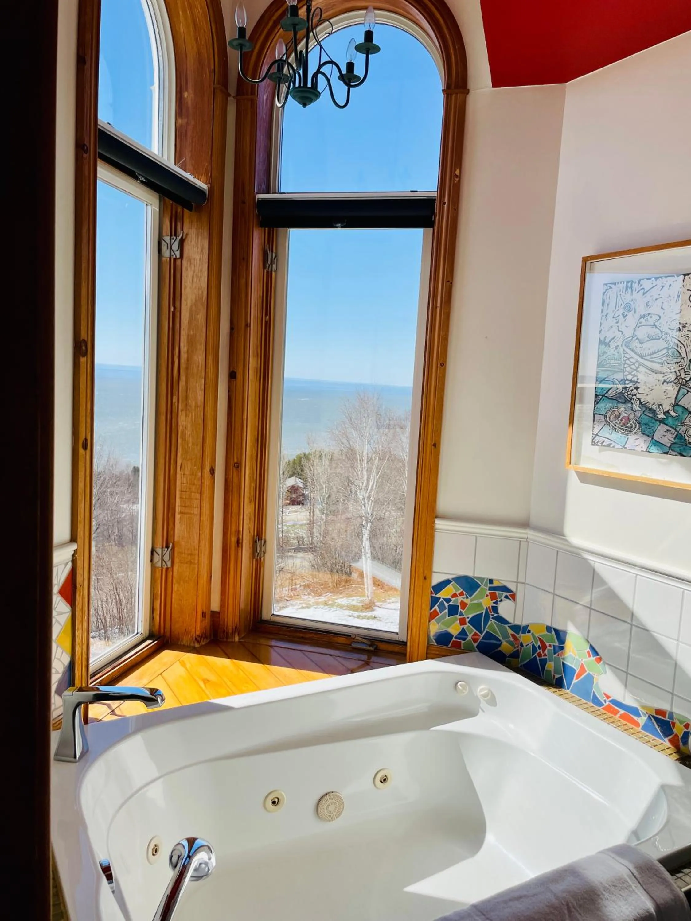 Bathroom in Auberge Cap aux Corbeaux