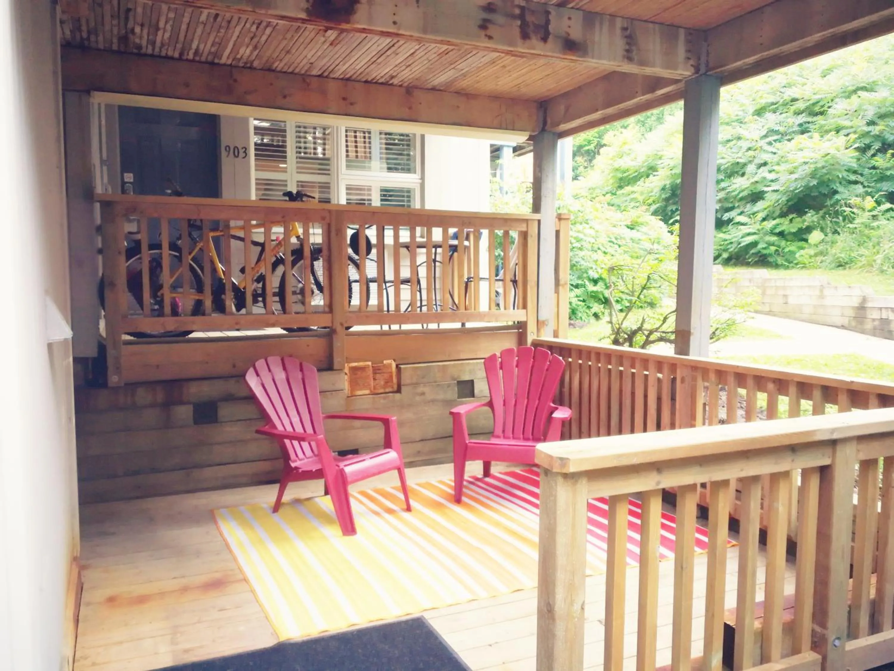 Patio in Rustic Mountainside Chalet