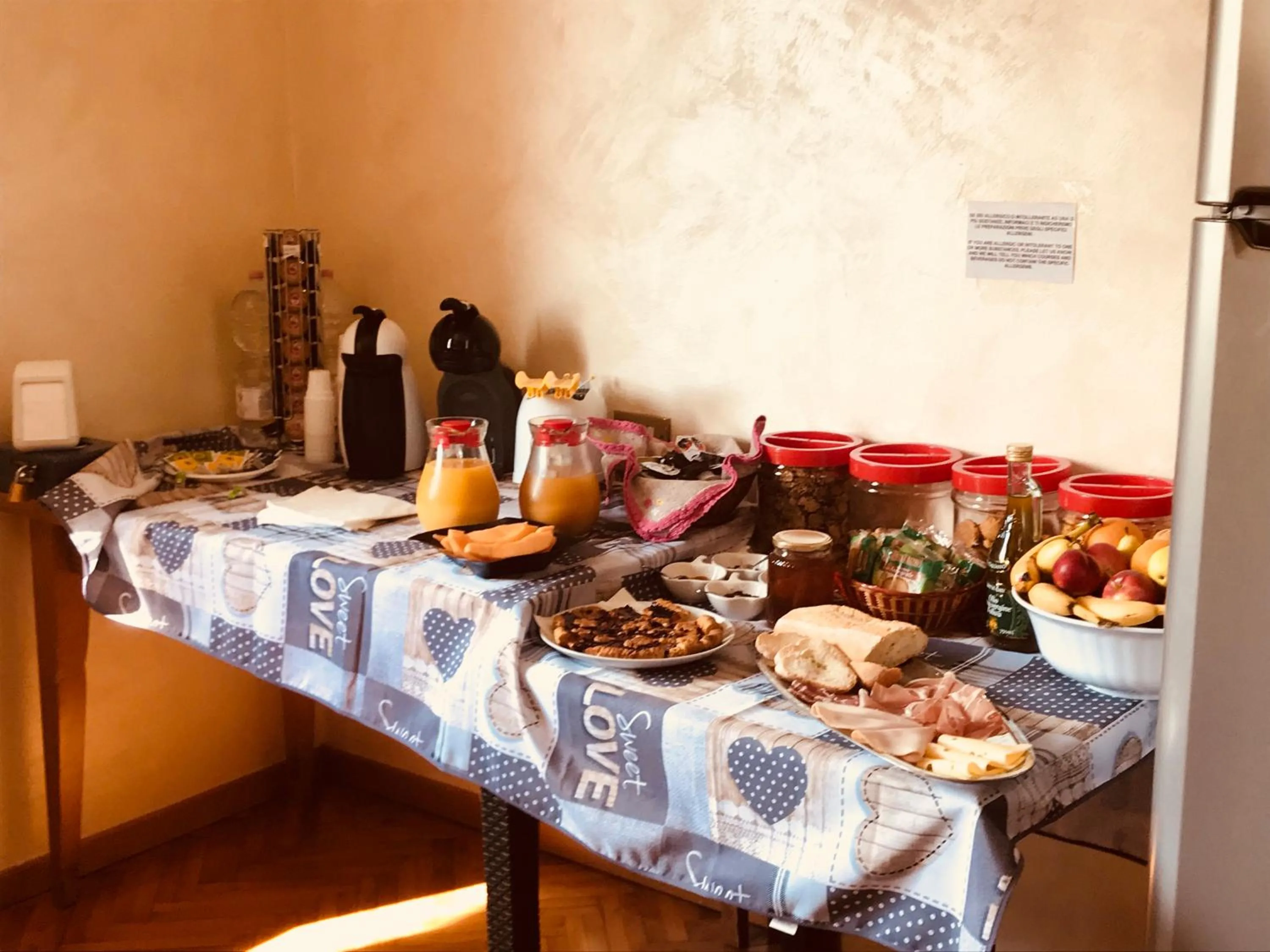 Food and drinks in B&B del Lago